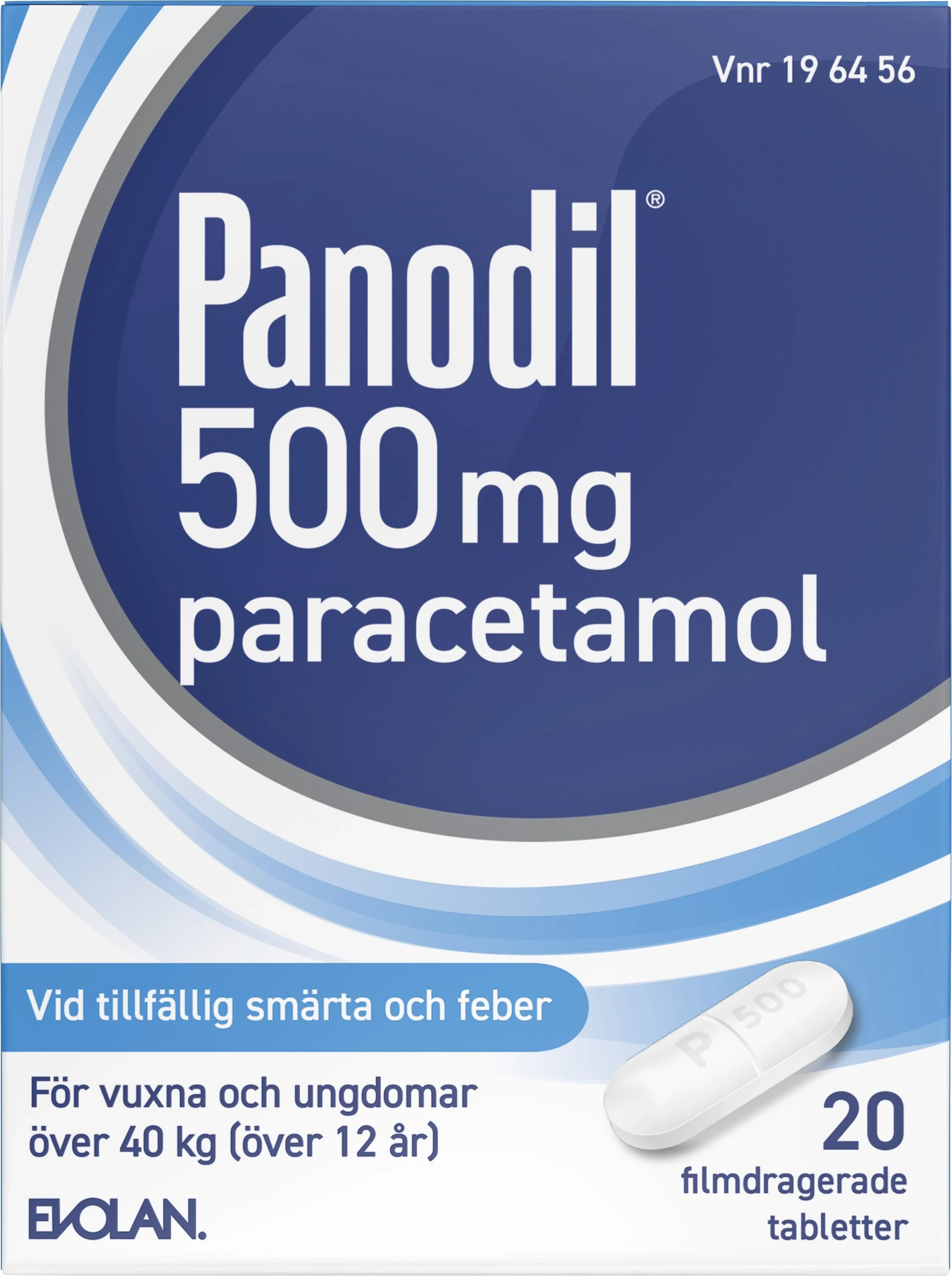 Panodil 500 mg filmdragerad tablett 20 st från Panodil – köp hos Apotek Hjärtat