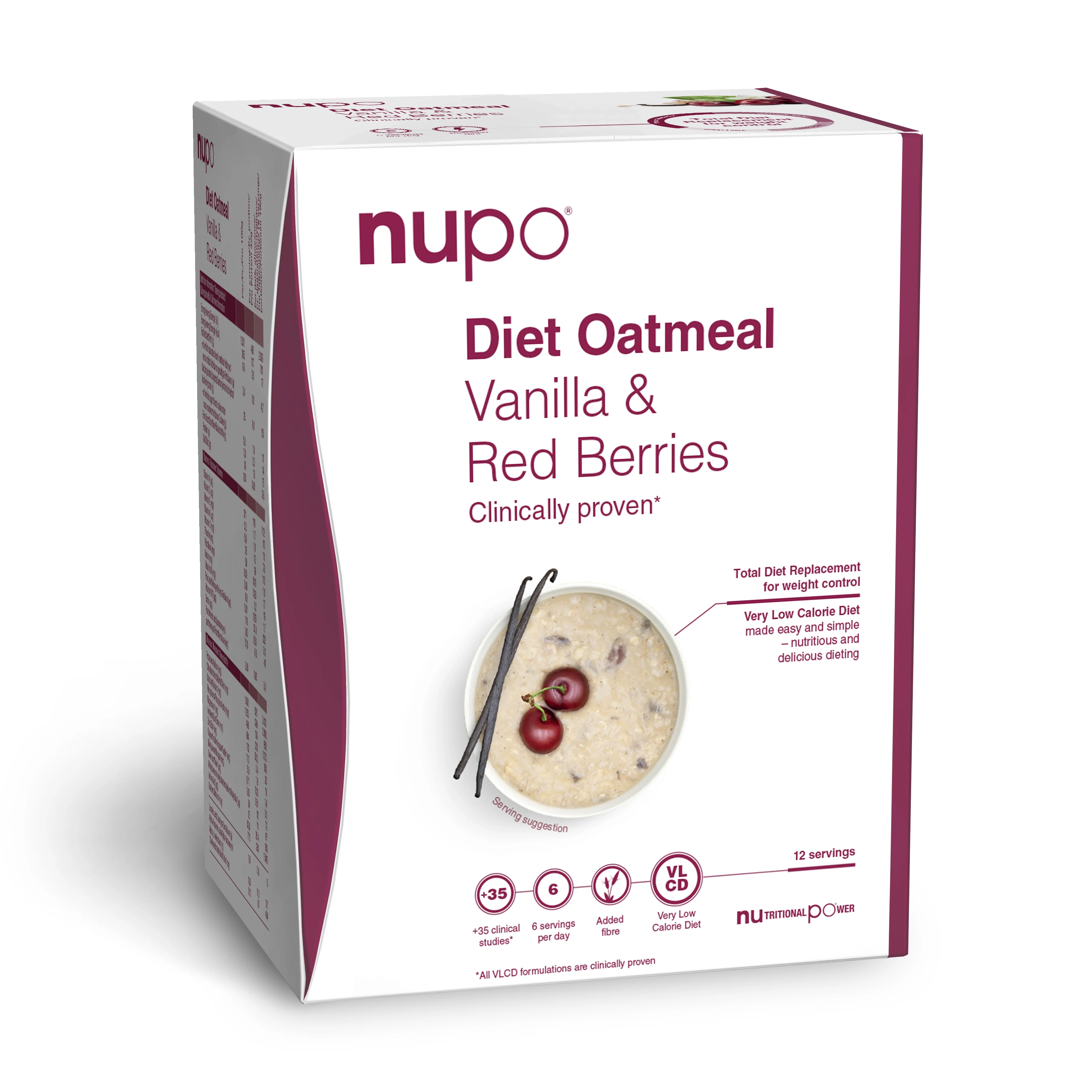 Nupo Diet Oatmeal Vanilla Red Berries 12 portioner från Nupo – köp hos Apotek Hjärtat