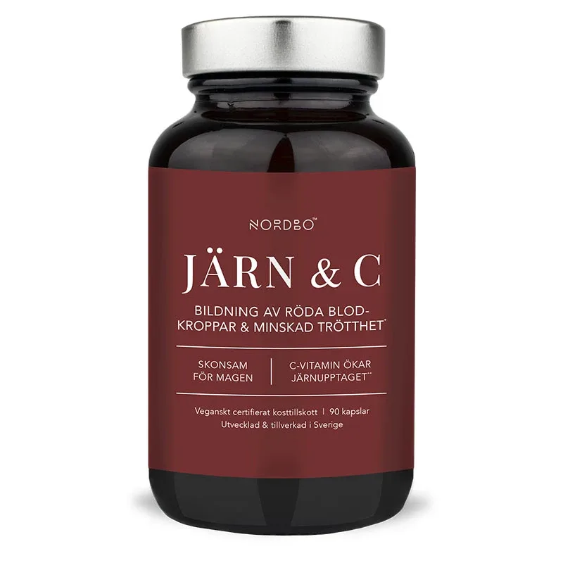 Nordbo Järn & C-vitamin 90 kapslar från Nordbo – köp hos Apotek Hjärtat