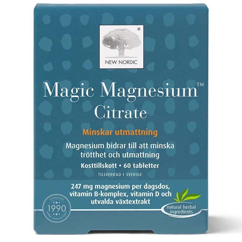 New Nordic Magic Magnesium Citrate 60 tabletter från New Nordic – köp hos Apotek Hjärtat