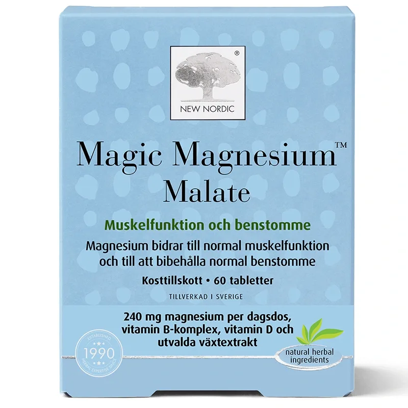 New Nordic Magic Magnesium Malate 60 tabletter från New Nordic – köp hos Apotek Hjärtat