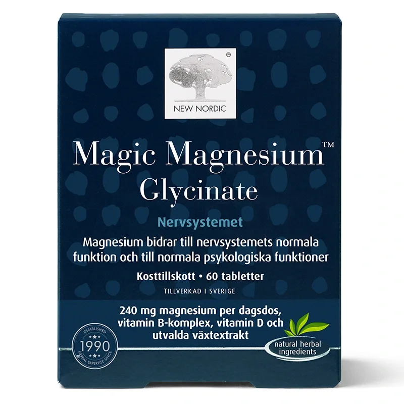 New Nordic Magic Magnesium Glycinate 60 tabletter från New Nordic – köp hos Apotek Hjärtat