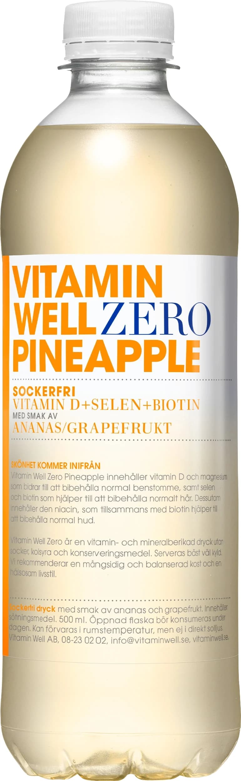 Vitamin Well Zero Pineapple 500 ml från Vitamin Well – köp hos Apotek Hjärtat