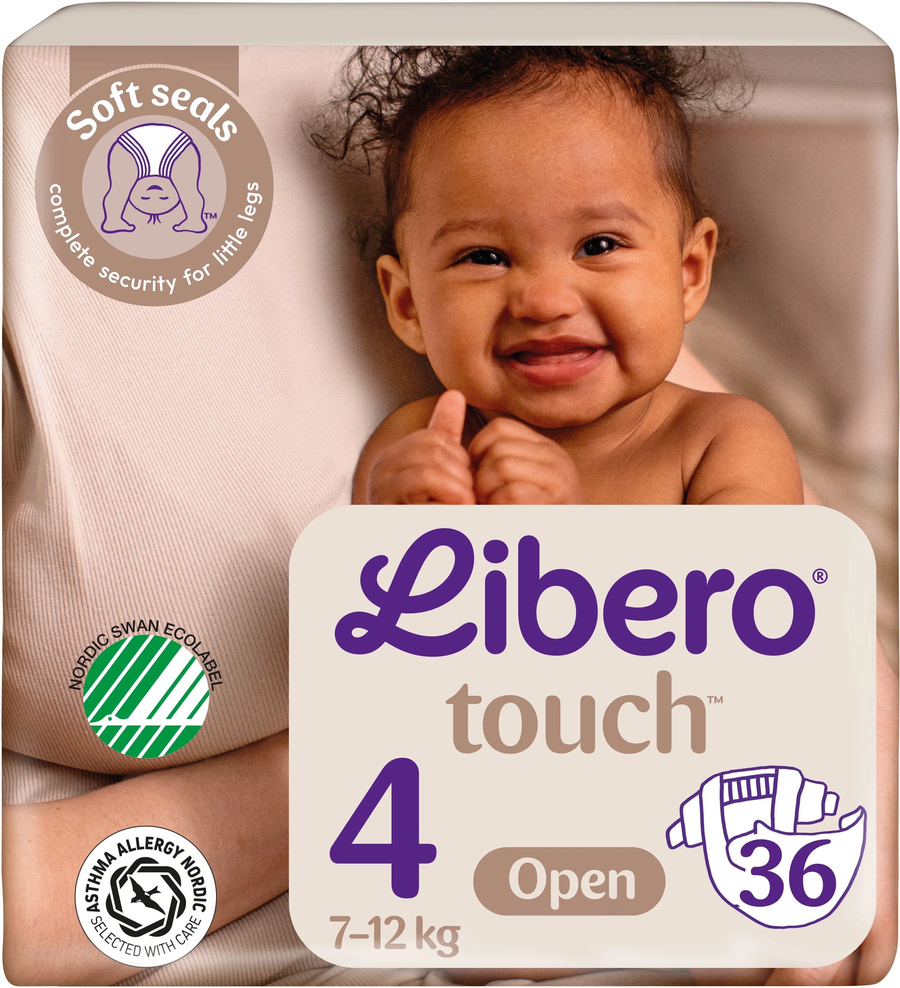 Libero Touch 4 Öppen Blöja 7-12 kg 36 st från Libero – köp hos Apotek Hjärtat