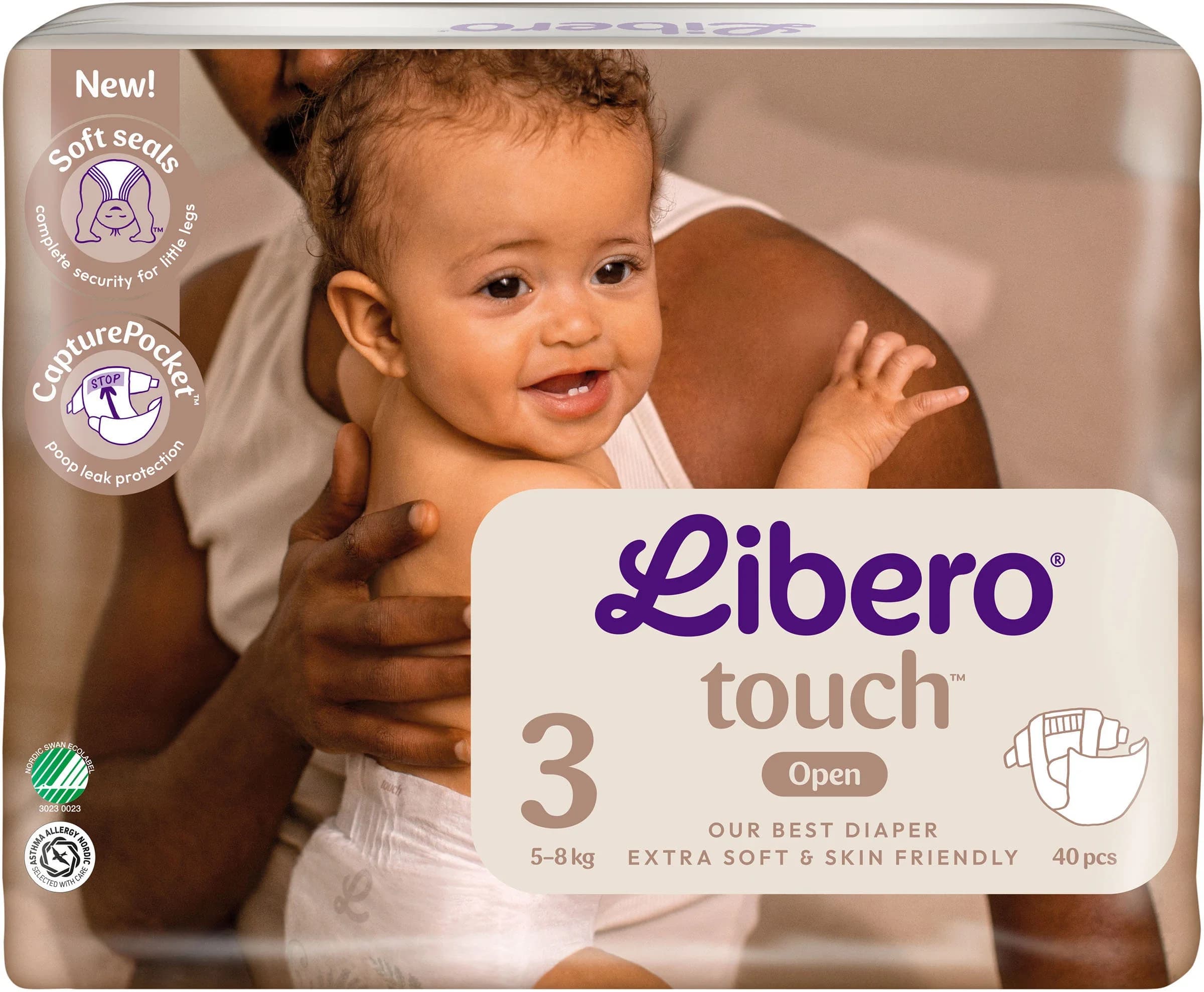 Libero Touch 3 Öppen Blöja 5-8 kg 40 st från Libero – köp hos Apotek Hjärtat
