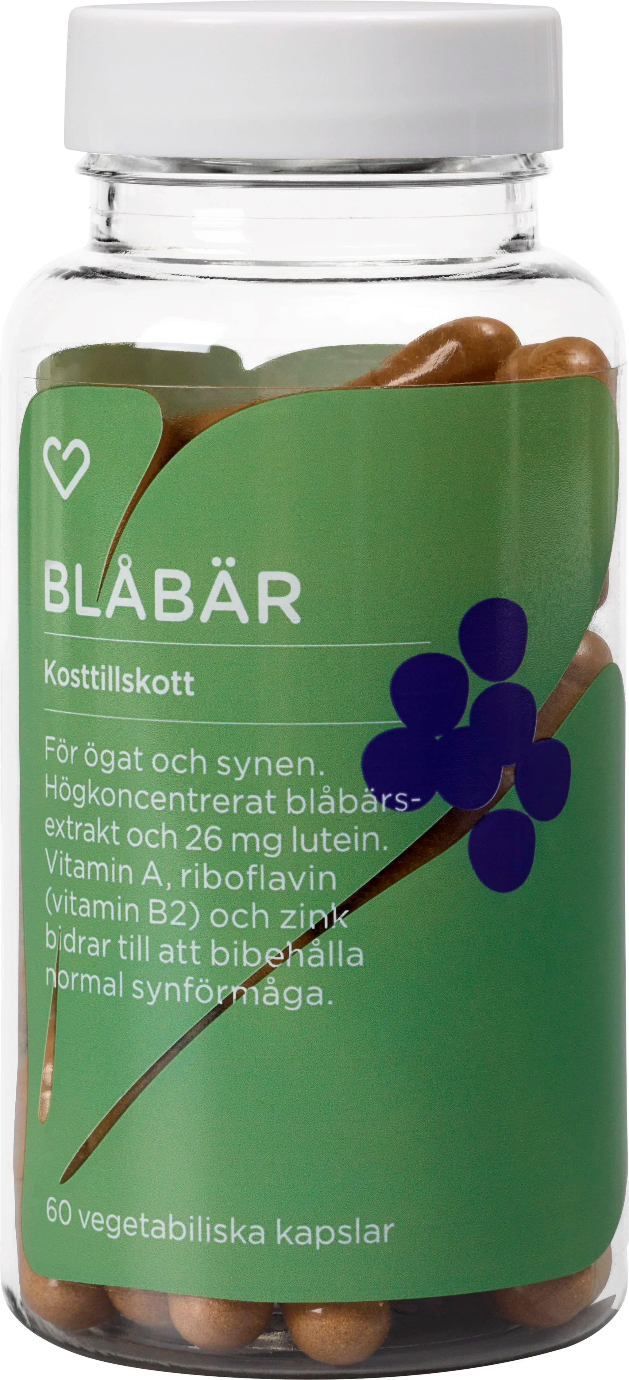 Hjärtats Blåbär 60 st från Hjärtats – köp hos Apotek Hjärtat