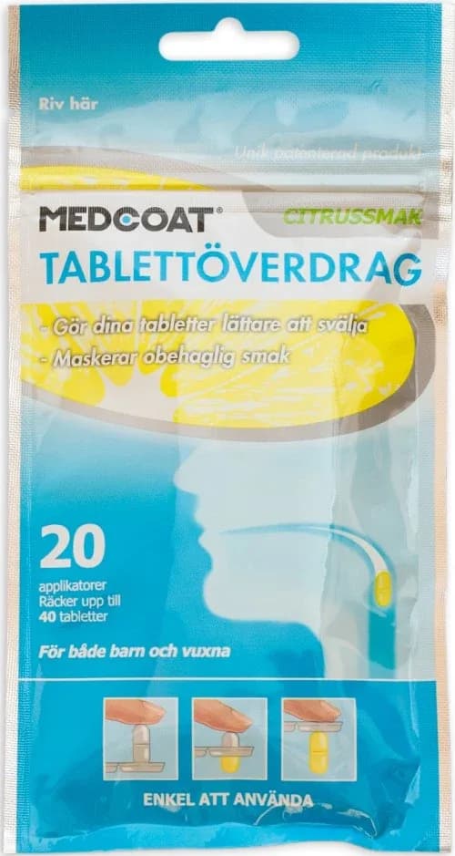 Medcoat Tablettöverdrag, Citrussmak 20 st från MedCoat – köp hos Apotek Hjärtat