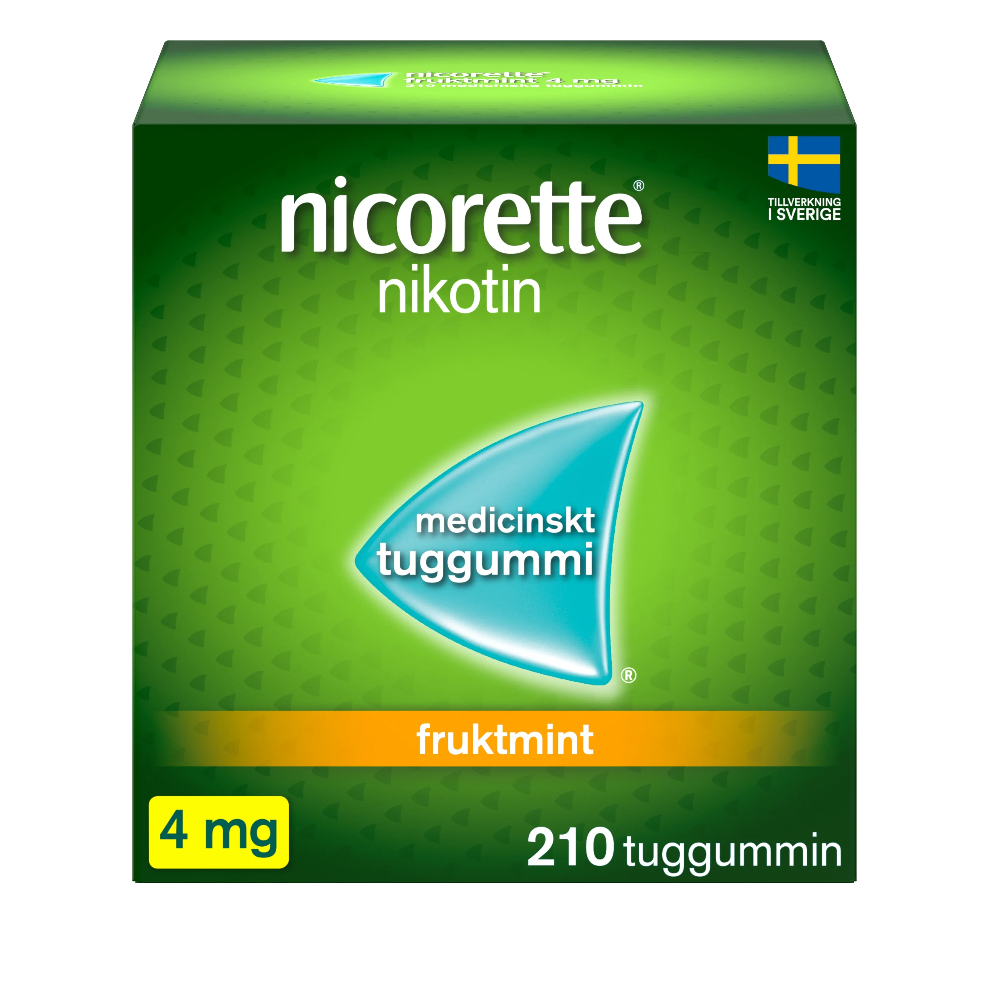 Nicorette Fruktmint medicinskt tuggummi 4 mg 210 st från Nicorette – köp hos Apotek Hjärtat