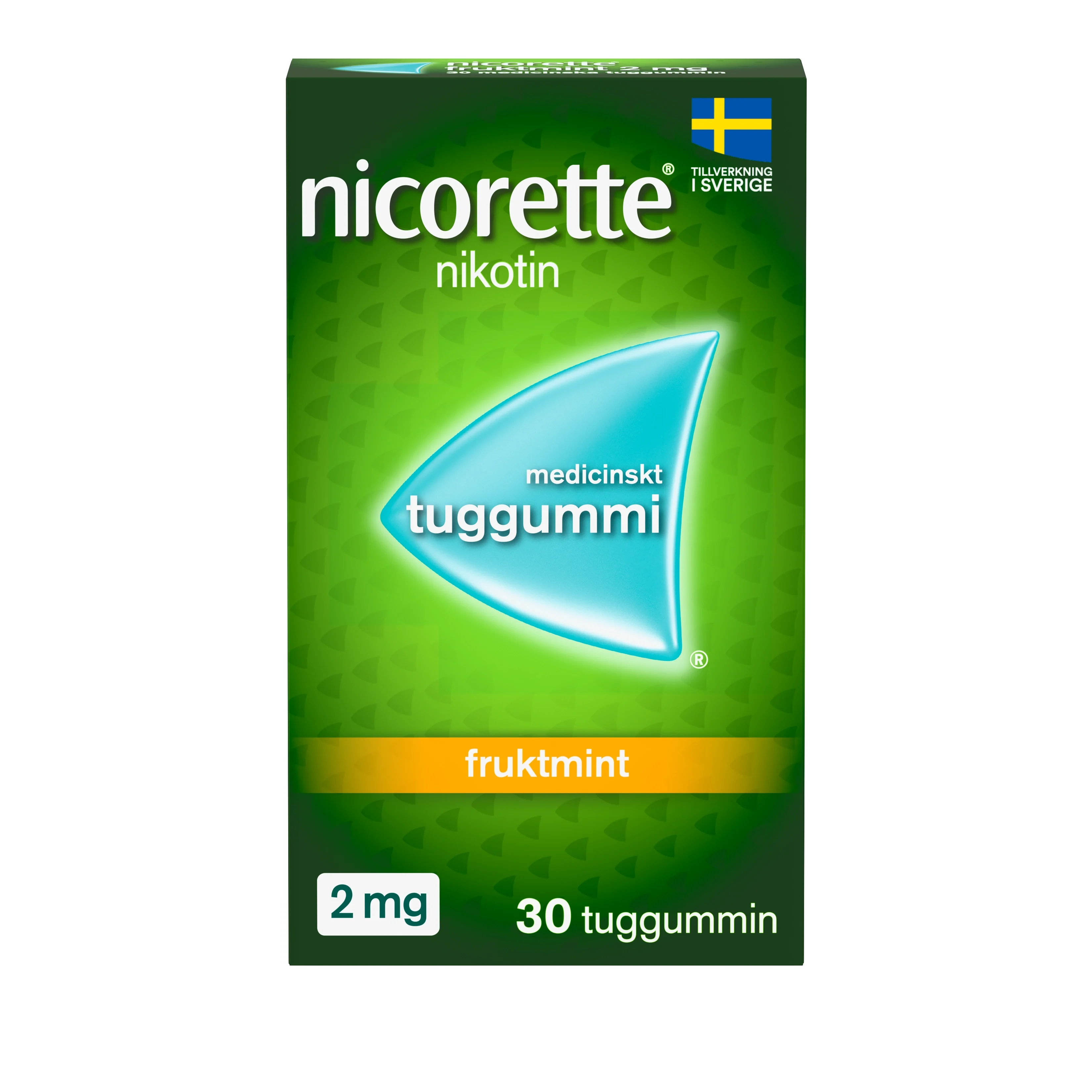 Nicorette Fruktmint medicinskt tuggummi 2 mg 30 st från Nicorette – köp hos Apotek Hjärtat