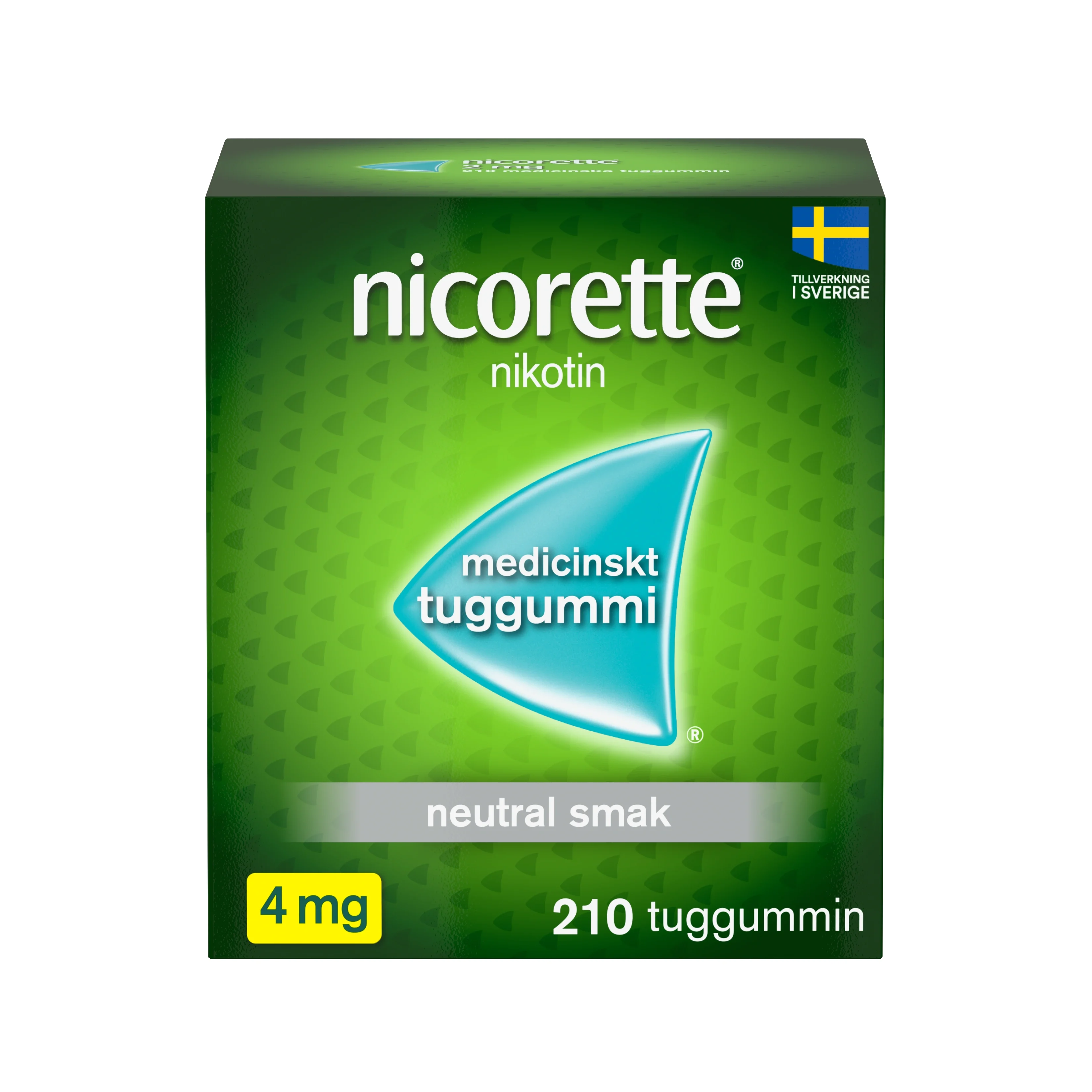 Nicorette medicinskt tuggummi 4 mg 210 st från Nicorette – köp hos Apotek Hjärtat