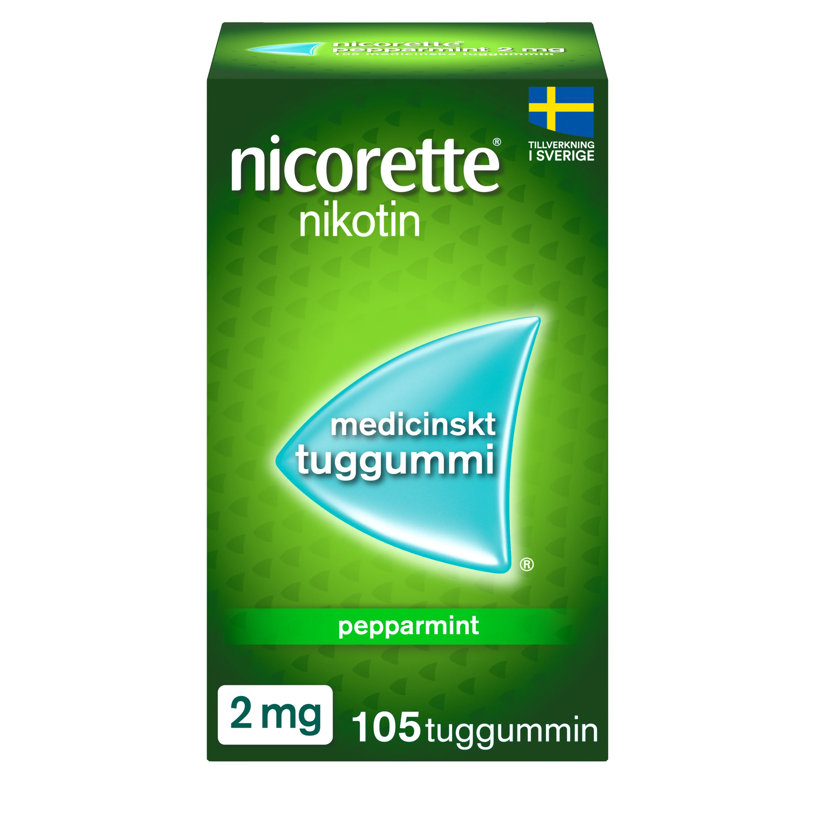 Nicorette Pepparmint medicinskt tuggummi 2 mg 105 st från Nicorette – köp hos Apotek Hjärtat