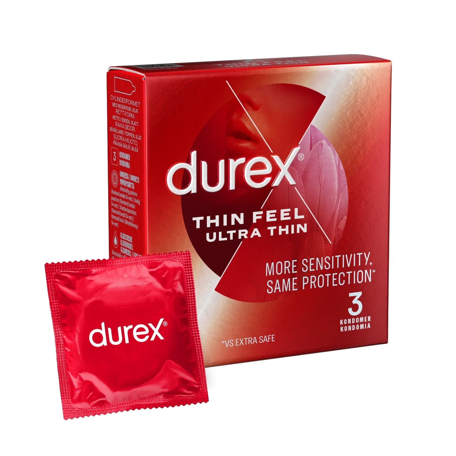 Durex Thin Feel Ultra Thin Kondomer 3 st från Durex – köp hos Apotek Hjärtat