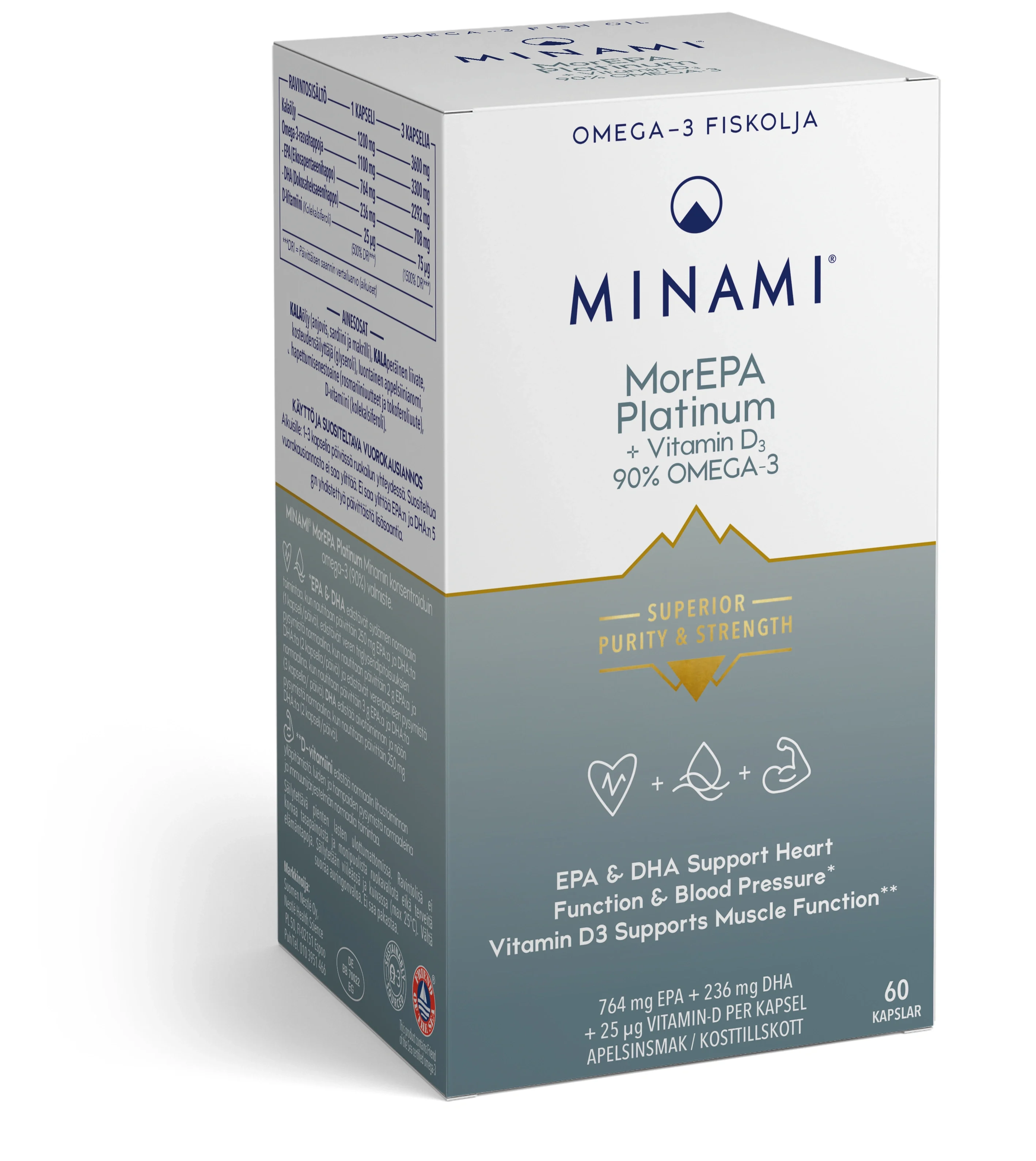Minami MorEPA Platinum 90% Omega-3 med D-vitamin 60 st från Minami – köp hos Apotek Hjärtat