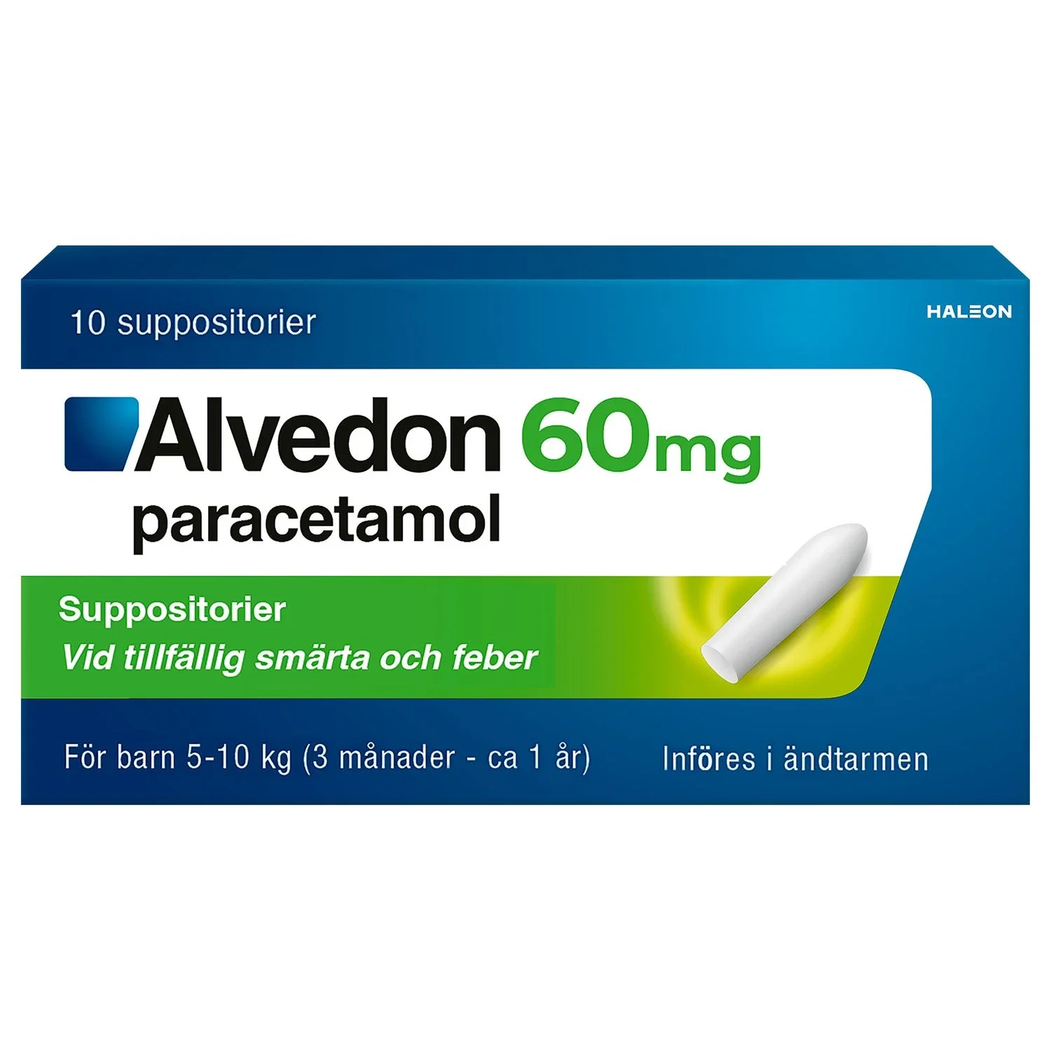 Alvedon Suppositorium 60 mg 10 st från Alvedon – köp hos Apotek Hjärtat