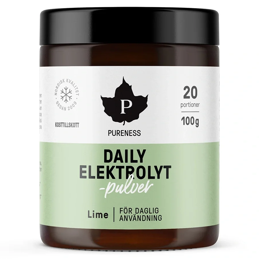 Pureness Daily Elektrolytpulver Lime 100 g från Pureness – köp hos Apotek Hjärtat