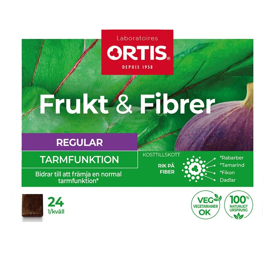 Frukt & Fibrer Tuggtärning 24 st från Frukt & Fibrer – köp hos Apotek Hjärtat