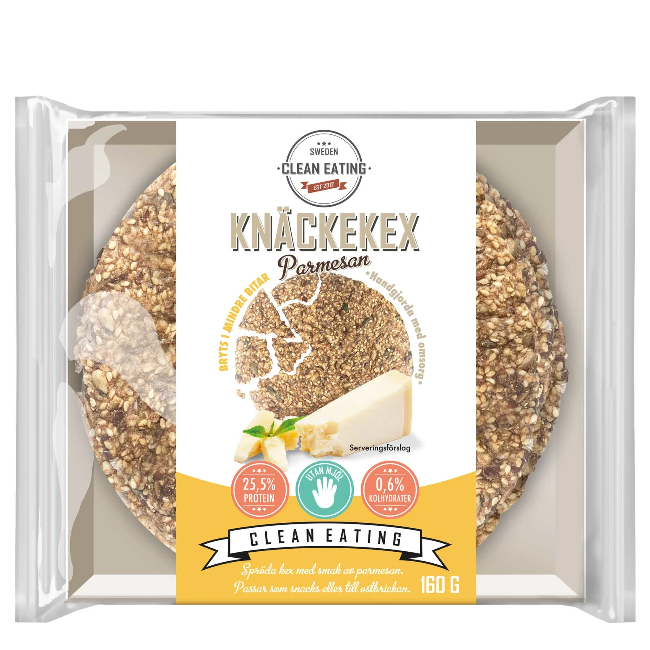 Clean Eating Knäckekex Parmesan 160g från Clean Eating – köp hos Apotek Hjärtat