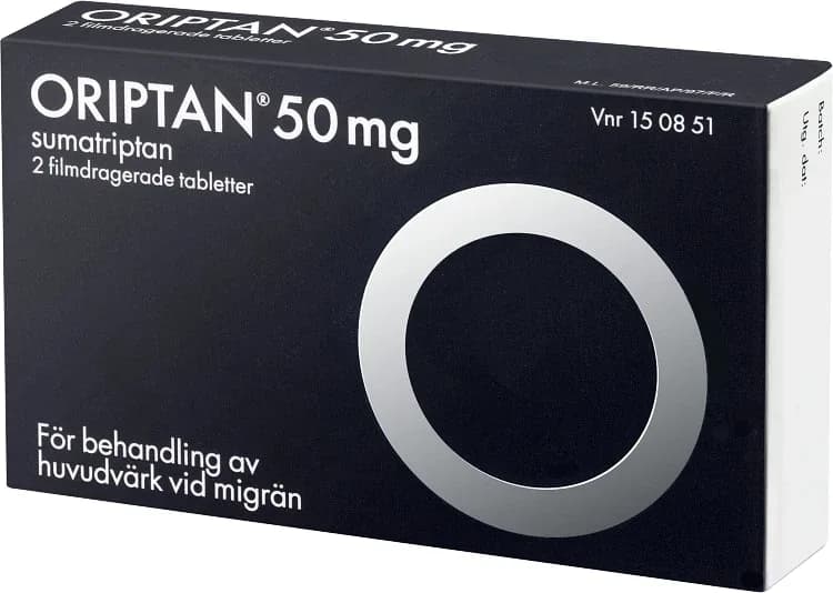 Oriptan filmdragerad tablett 50 mg 2 st från Oriptan – köp hos Apotek Hjärtat