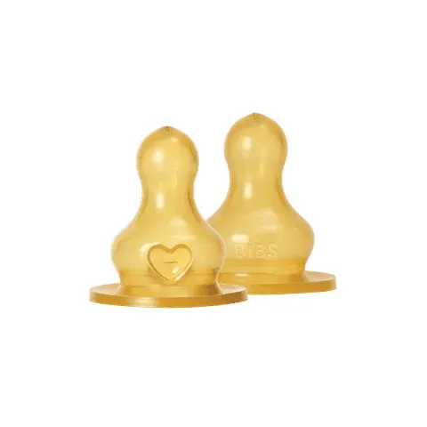 BIBS Baby Bottle Nipple Round Latex Fast Flow 2-pack från BIBS – köp hos Apotek Hjärtat