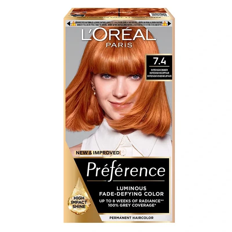 L'Oréal Paris Préférence Permanent Hårfärg 7.4 Mango Copper från L'Oréal Paris - köp hos Apotek Hjärtat
