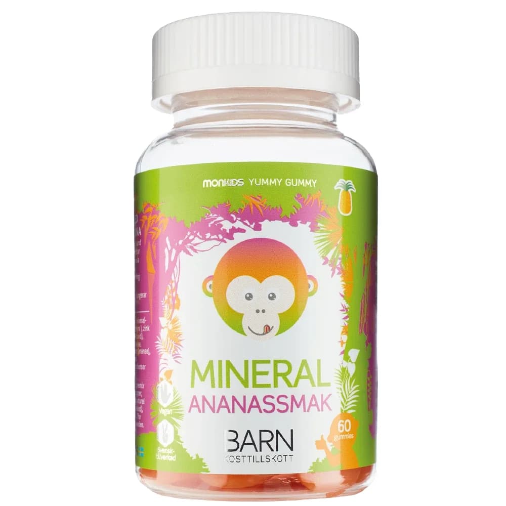 Monkids Mineral Magnesium Barn Ananas 60 st från Monkids – köp hos Apotek Hjärtat