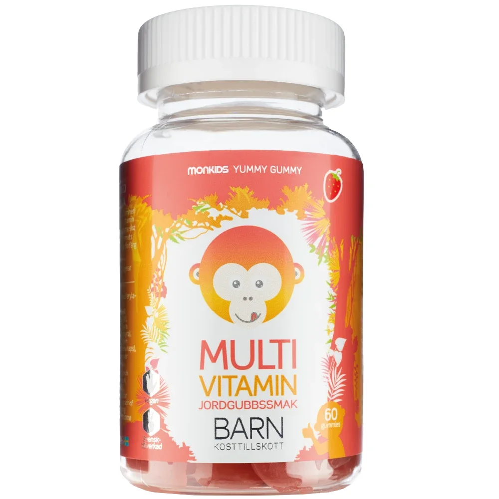 Monkids Multivitamin Barn Jordgubb 60 st från Monkids – köp hos Apotek Hjärtat