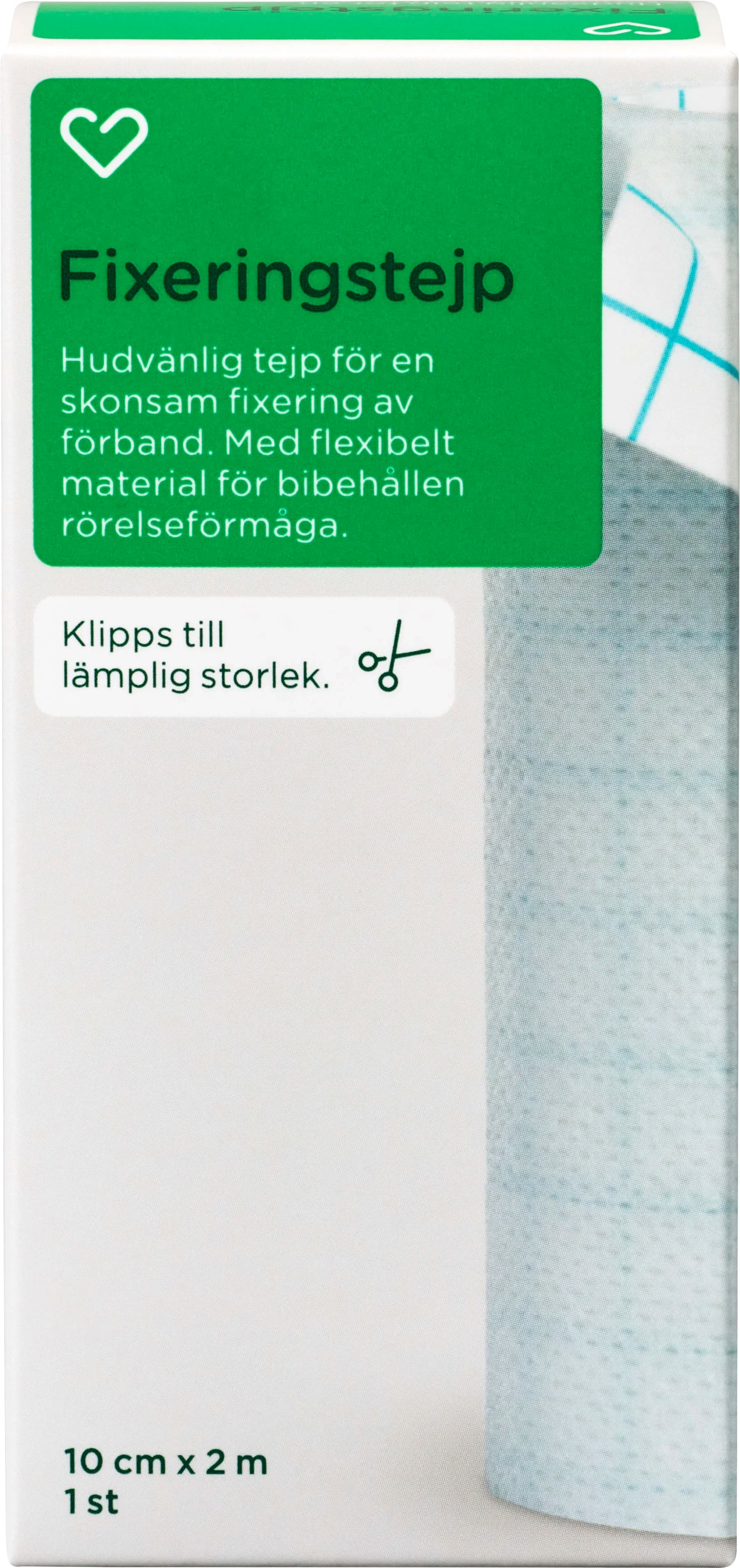 Hjärtats Fixeringstejp 10cm x 2m 1st från Hjärtats – köp hos Apotek Hjärtat