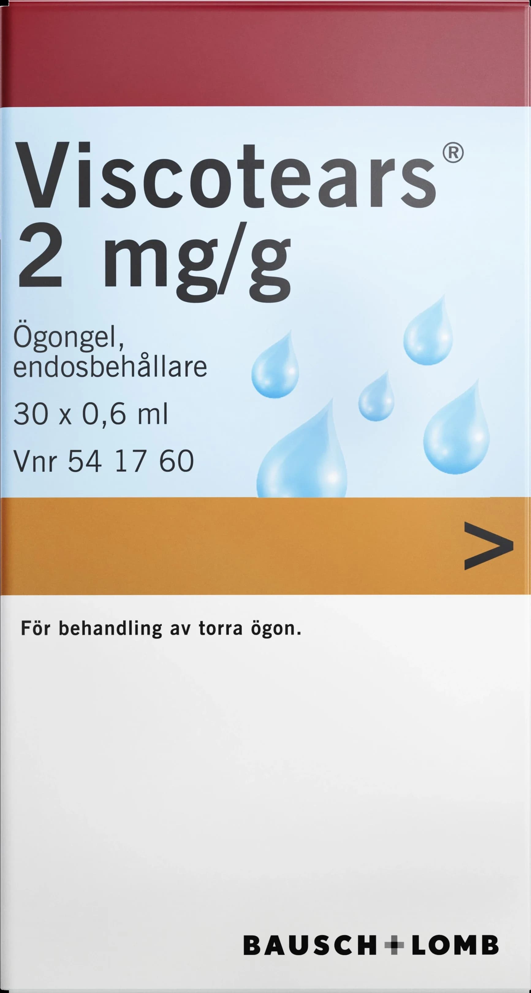 Viscotears ögongel i endosbehållare 2 mg/g 30x0,6 ml från Viscotears – köp hos Apotek Hjärtat