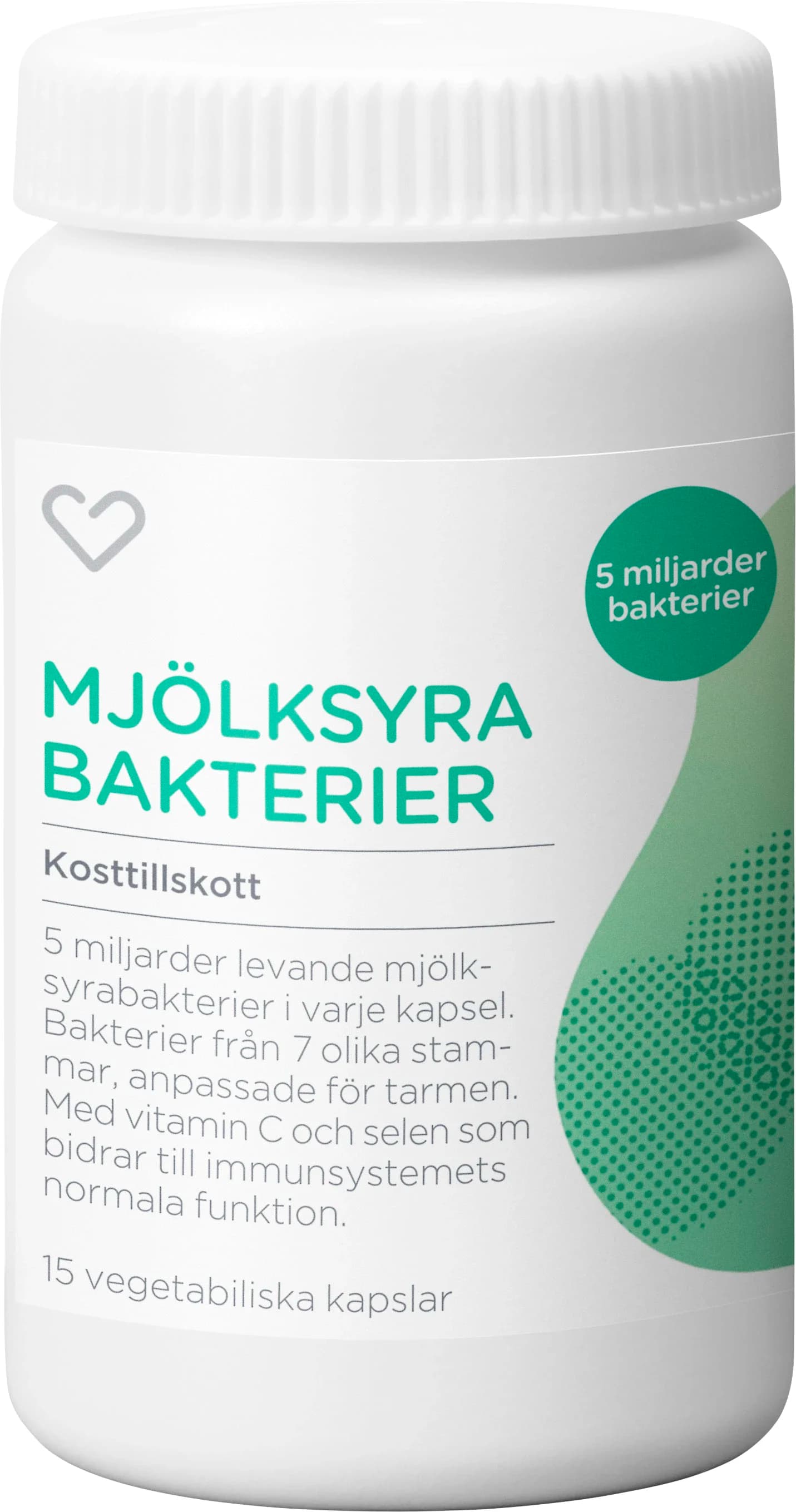 Hjärtats Mjölksyrabakterier Kapsel 15st från Hjärtats – köp hos Apotek Hjärtat