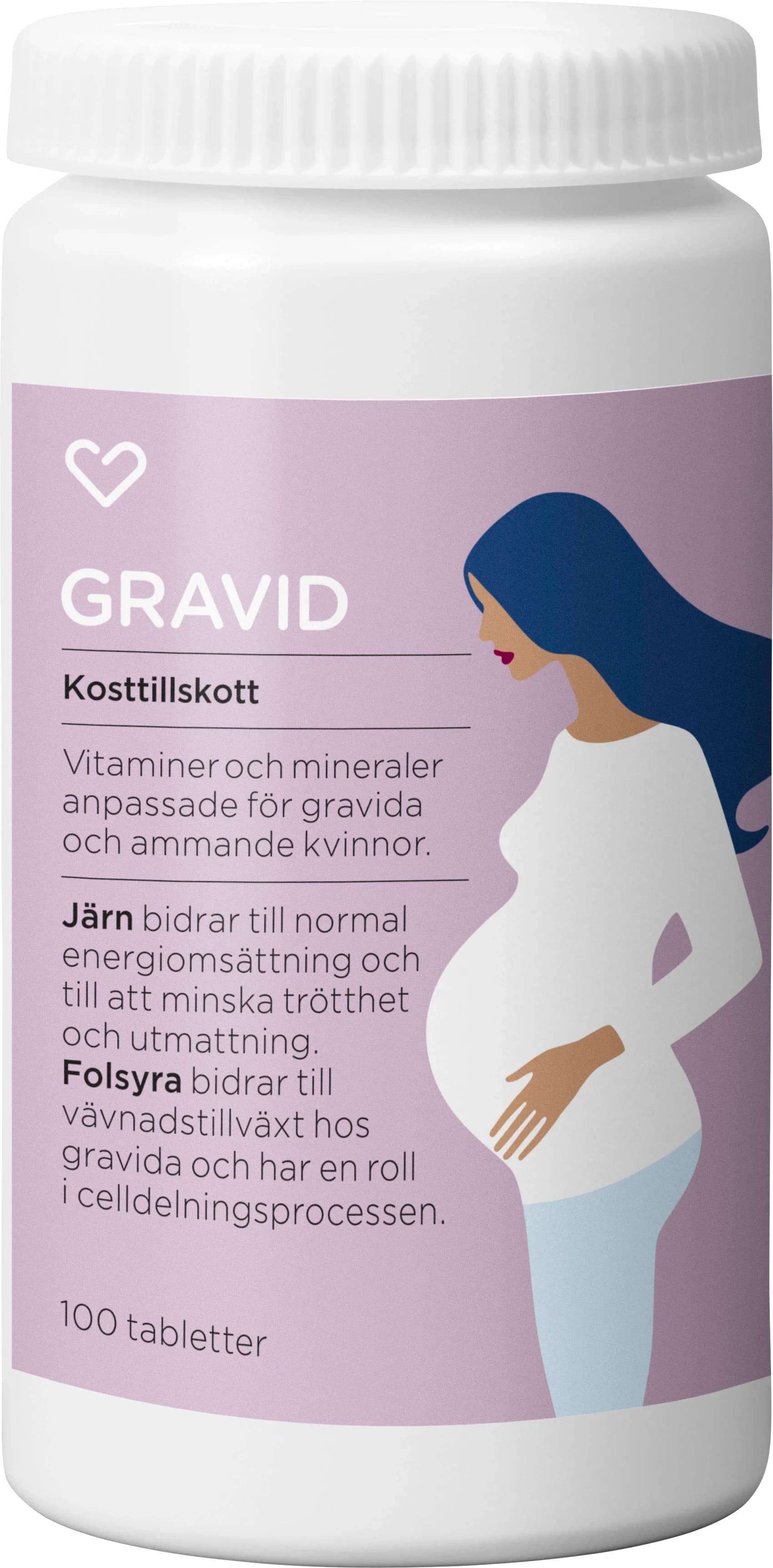 Hjärtats Multivitamin Gravid Tablett 100st från Hjärtats – köp hos Apotek Hjärtat