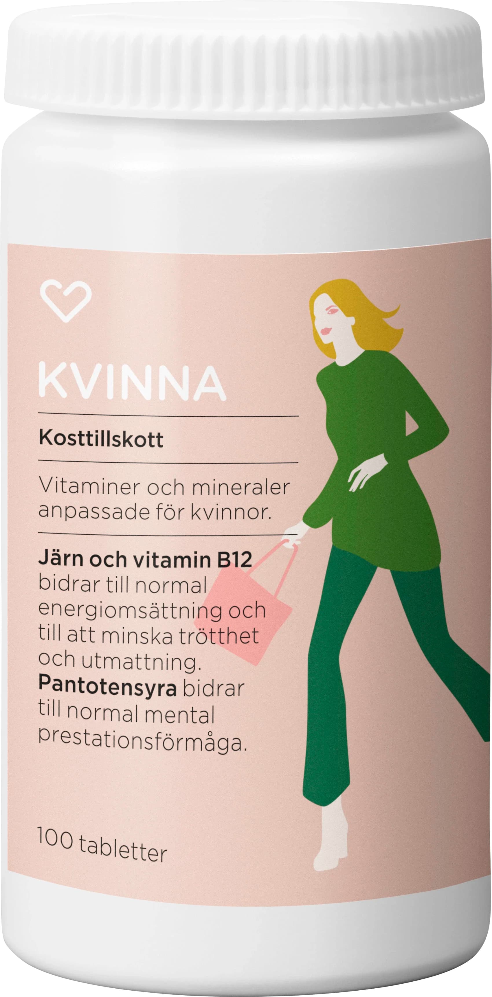 Hjärtats Multivitamin Kvinna Tablett 100st från Hjärtats – köp hos Apotek Hjärtat
