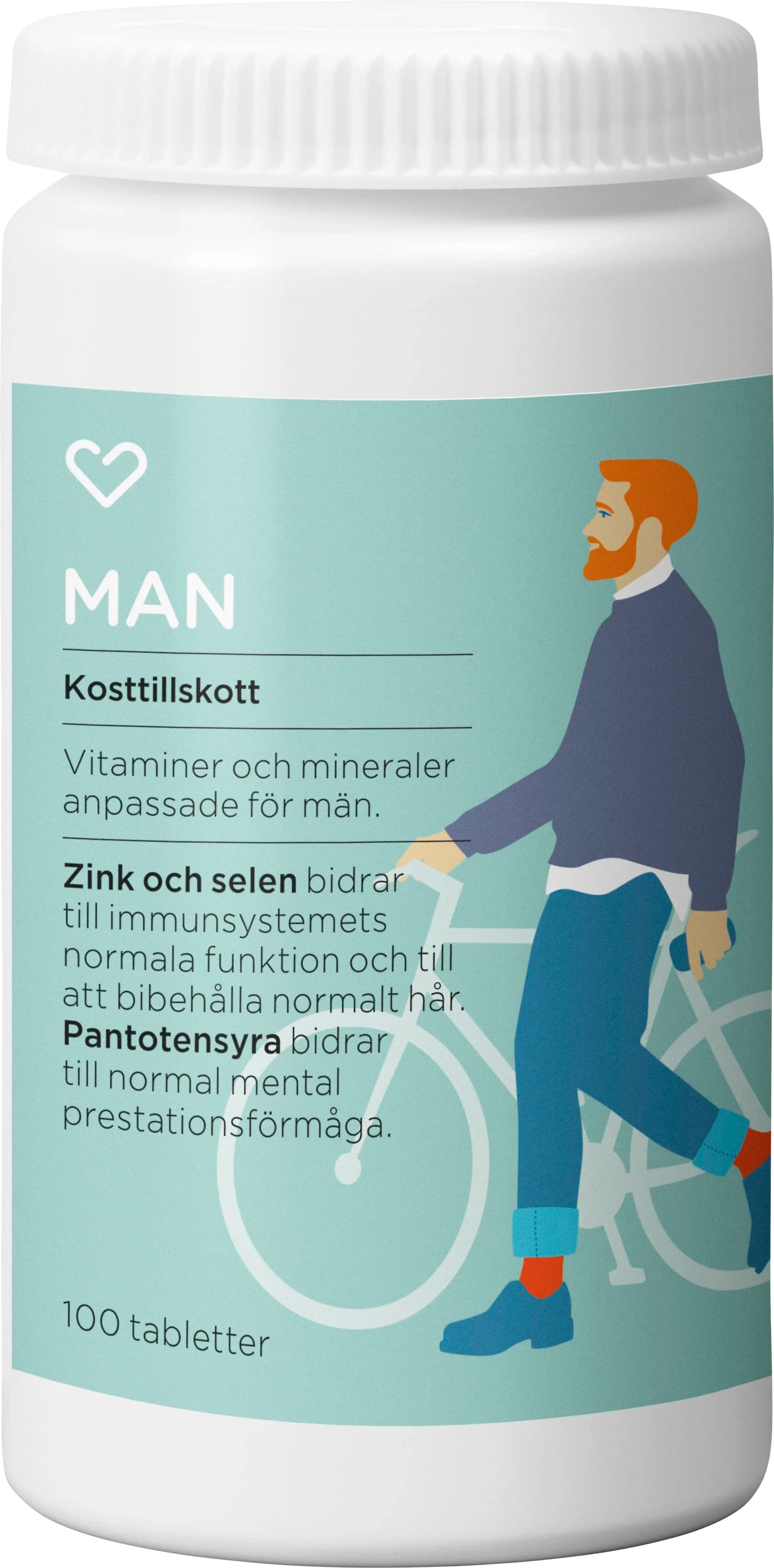 Hjärtats Multivitamin Man Tablett 100st från Hjärtats – köp hos Apotek Hjärtat