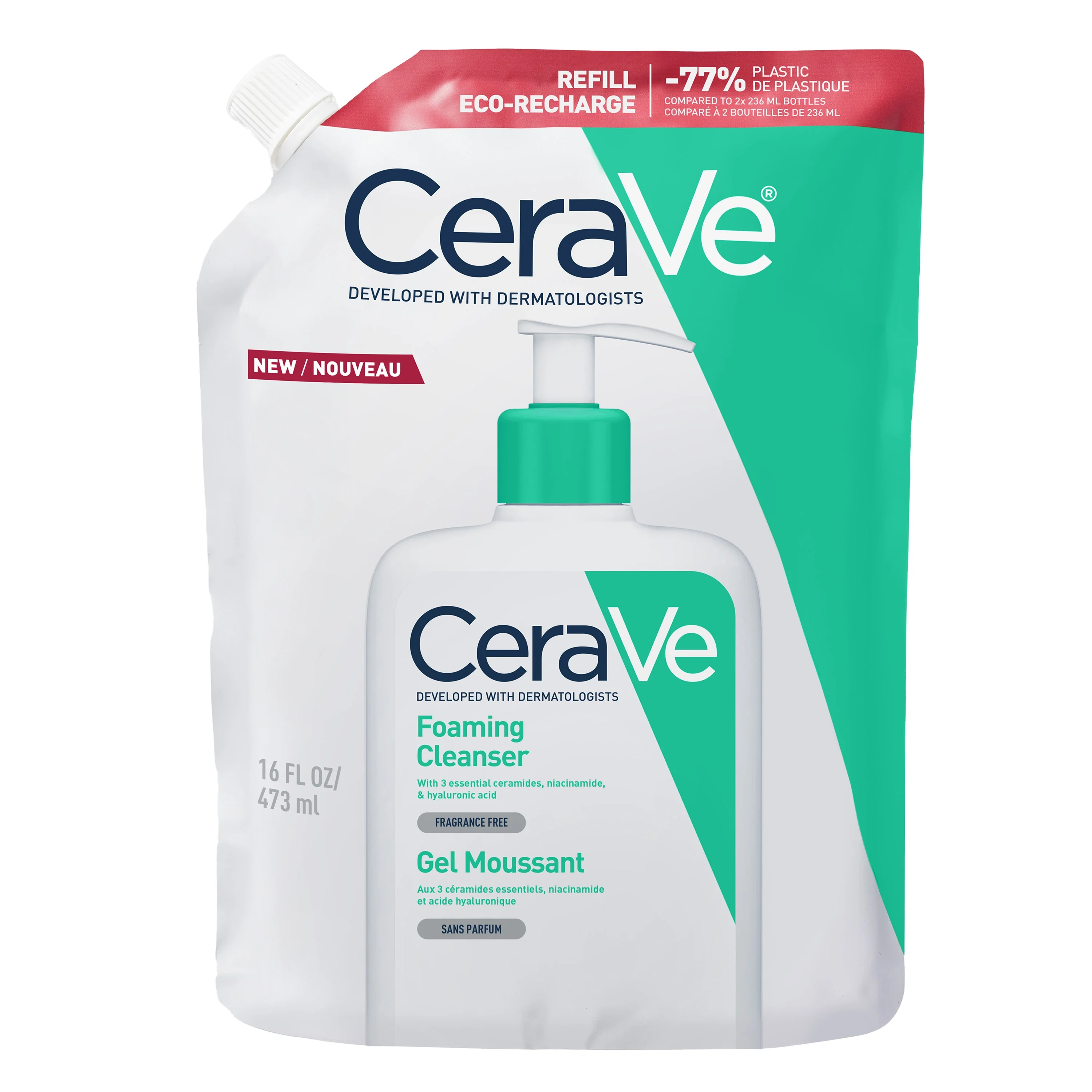 CeraVe Foaming Cleanser Refill 473 ml från CeraVe – köp hos Apotek Hjärtat
