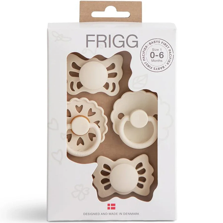 FRIGG 4-pack Baby's First pacifier Floral heart Cream Size 1 från FRIGG – köp hos Apotek Hjärtat