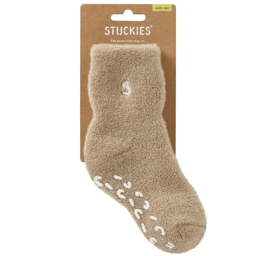 STUCKIES Teddy Strumpor i Ullmix (Anti-slip) Pebble 1 -pack Small 0-2 år från STUCKIES – köp hos Apotek Hjärtat