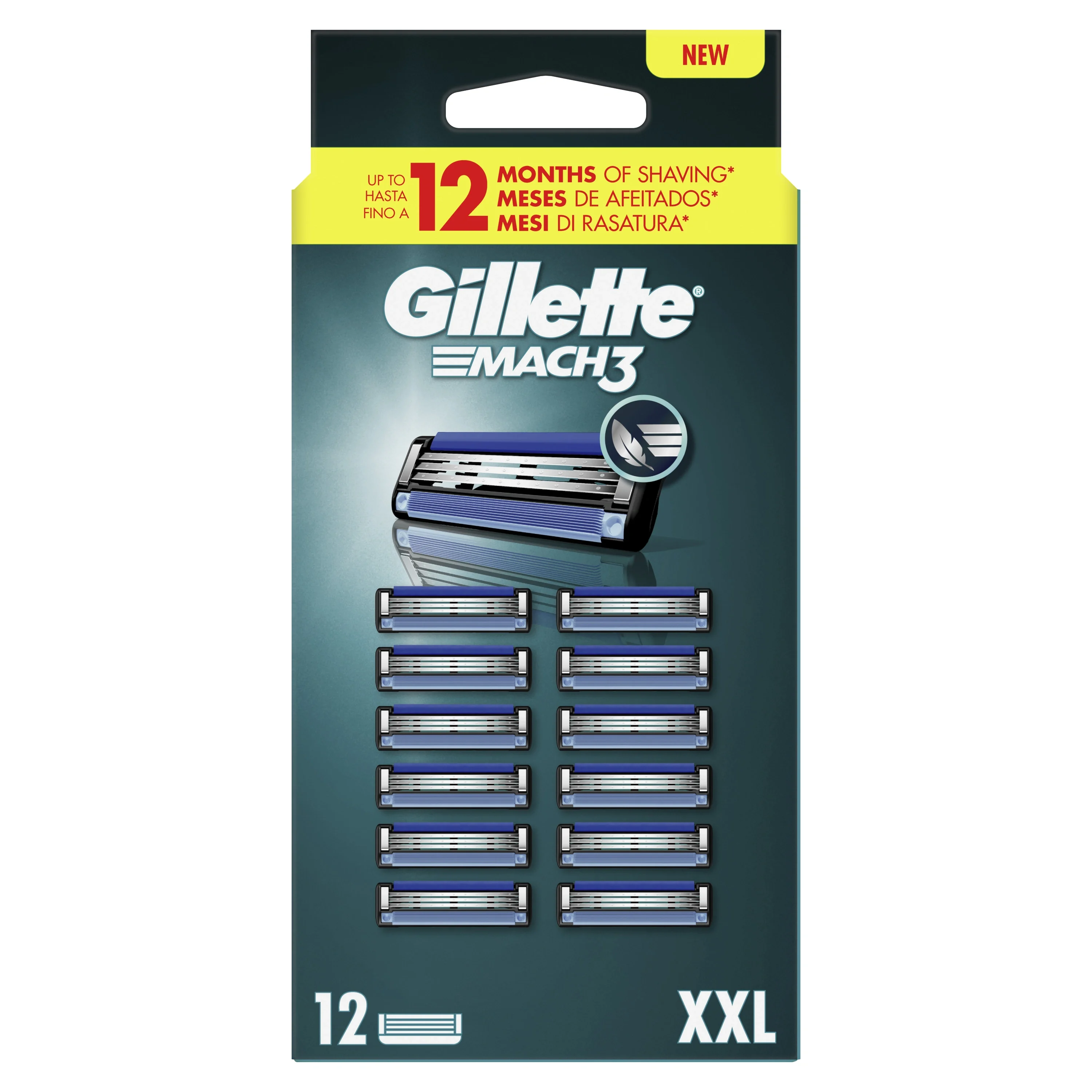 Gillette Mach3 Base Vertical 12 st från Gillette – köp hos Apotek Hjärtat