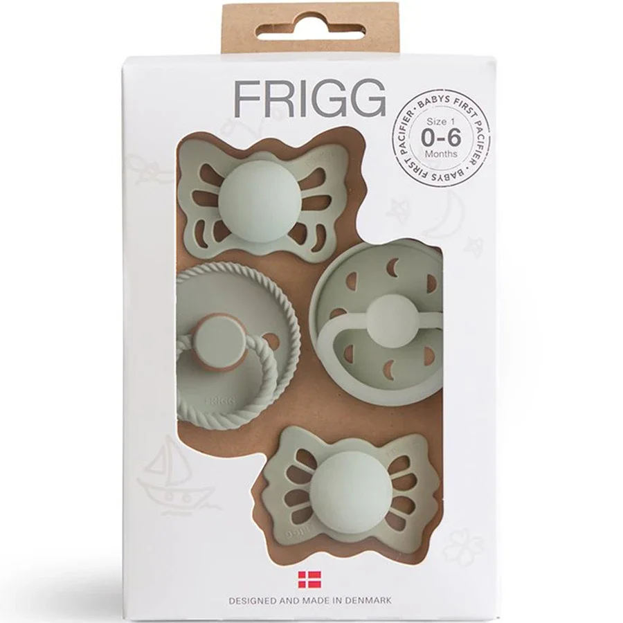 FRIGG 4-pack Baby's First pacifier Moonlight sailing Sage Size 1 från FRIGG – köp hos Apotek Hjärtat