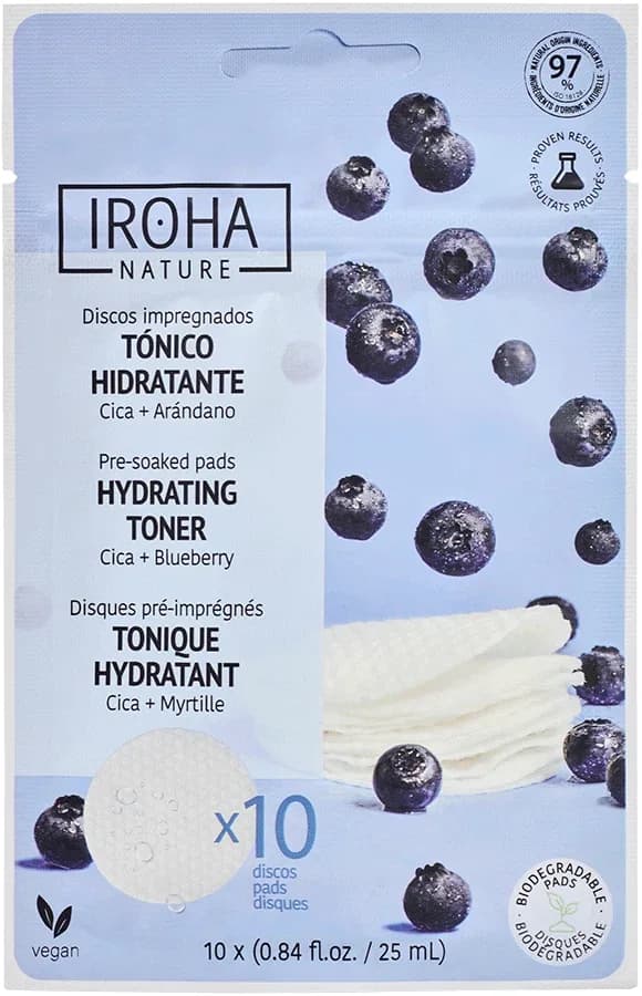 Iroha Nature Hydrating Toner Pads Cica + Blueberry från Iroha Nature – köp hos Apotek Hjärtat
