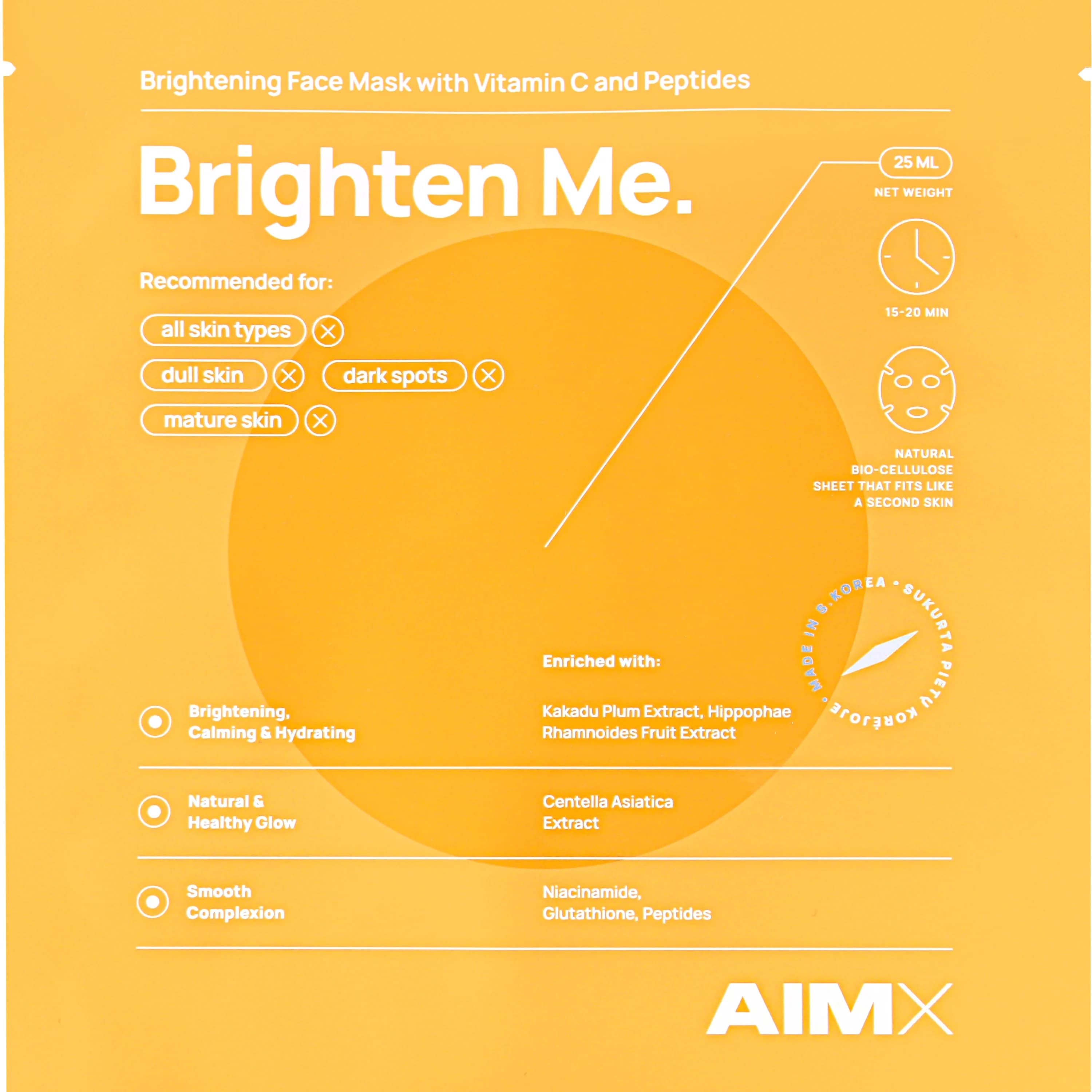 AIMX Brighten Me Face Mask with Vitamin C 25 ml från AIMX – köp hos Apotek Hjärtat