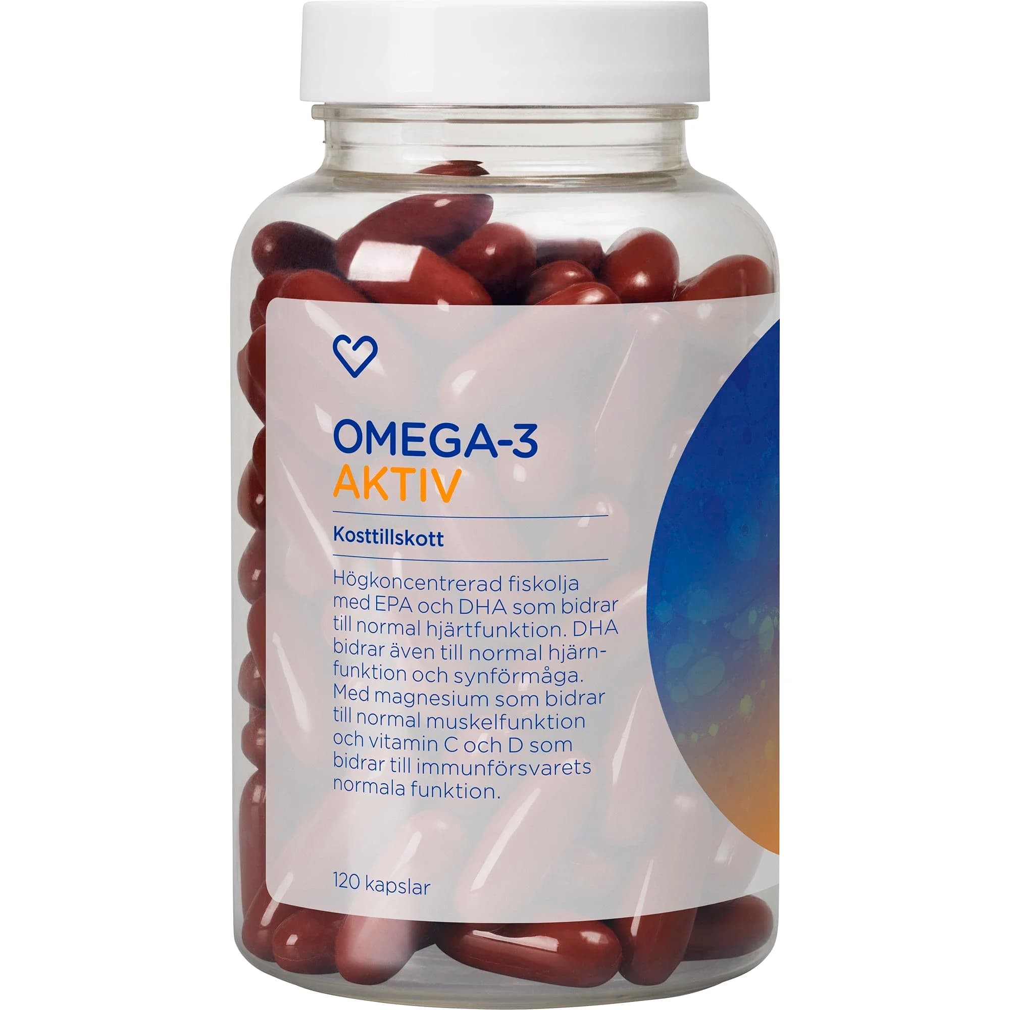 Hjärtats Omega-3 Aktiv Kapsel 120st från Hjärtats – köp hos Apotek Hjärtat