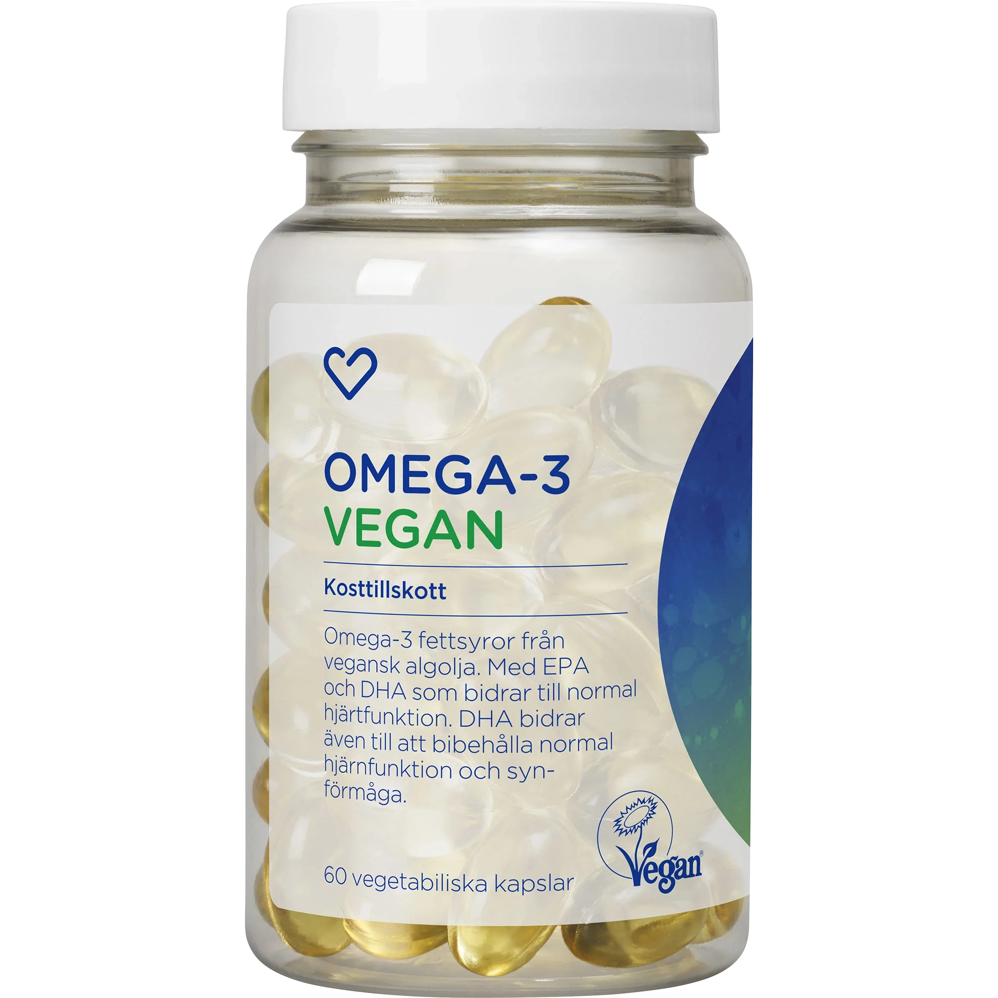 Hjärtats Omega-3 Vegan Kapsel 60st från Hjärtats – köp hos Apotek Hjärtat