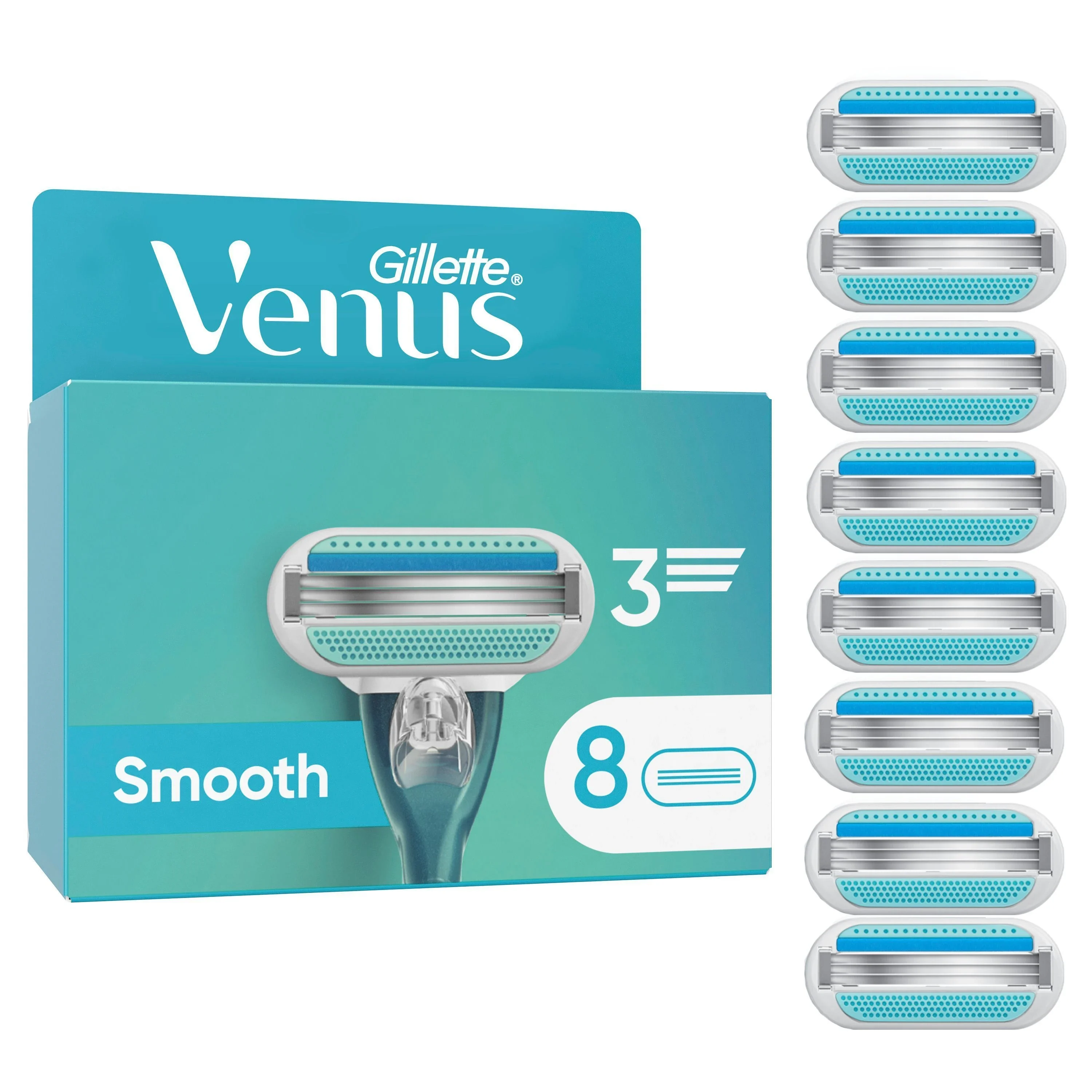 Gillette Venus Smooth Rakblad 8 st från Gillette Venus – köp hos Apotek Hjärtat