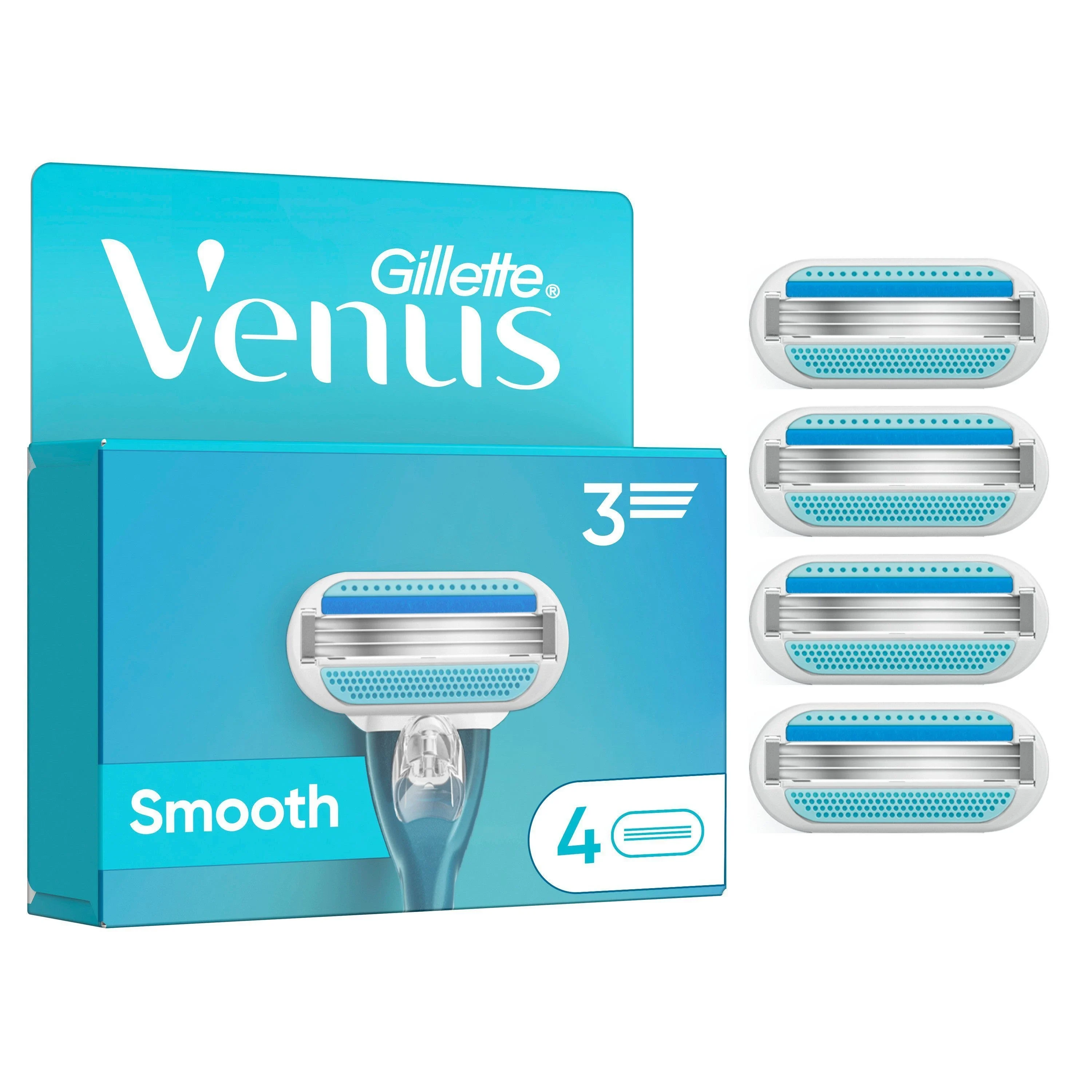 Gillette Venus Smooth Rakblad 4 st från Gillette Venus – köp hos Apotek Hjärtat