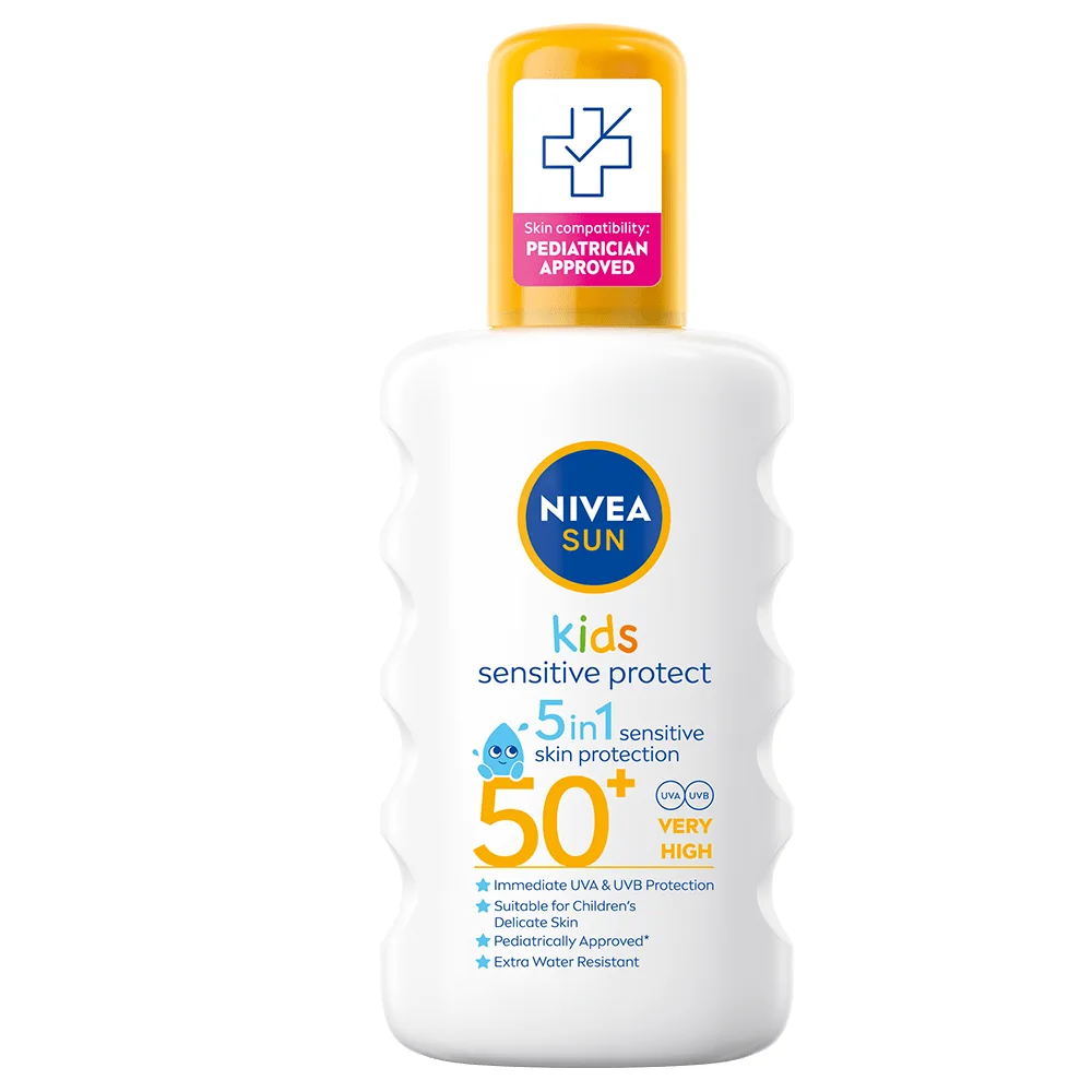 Nivea Sun Kids Sensitive Protect & Play Sun Spray SPF 50+, 200 ml från Nivea – köp hos Apotek Hjärtat