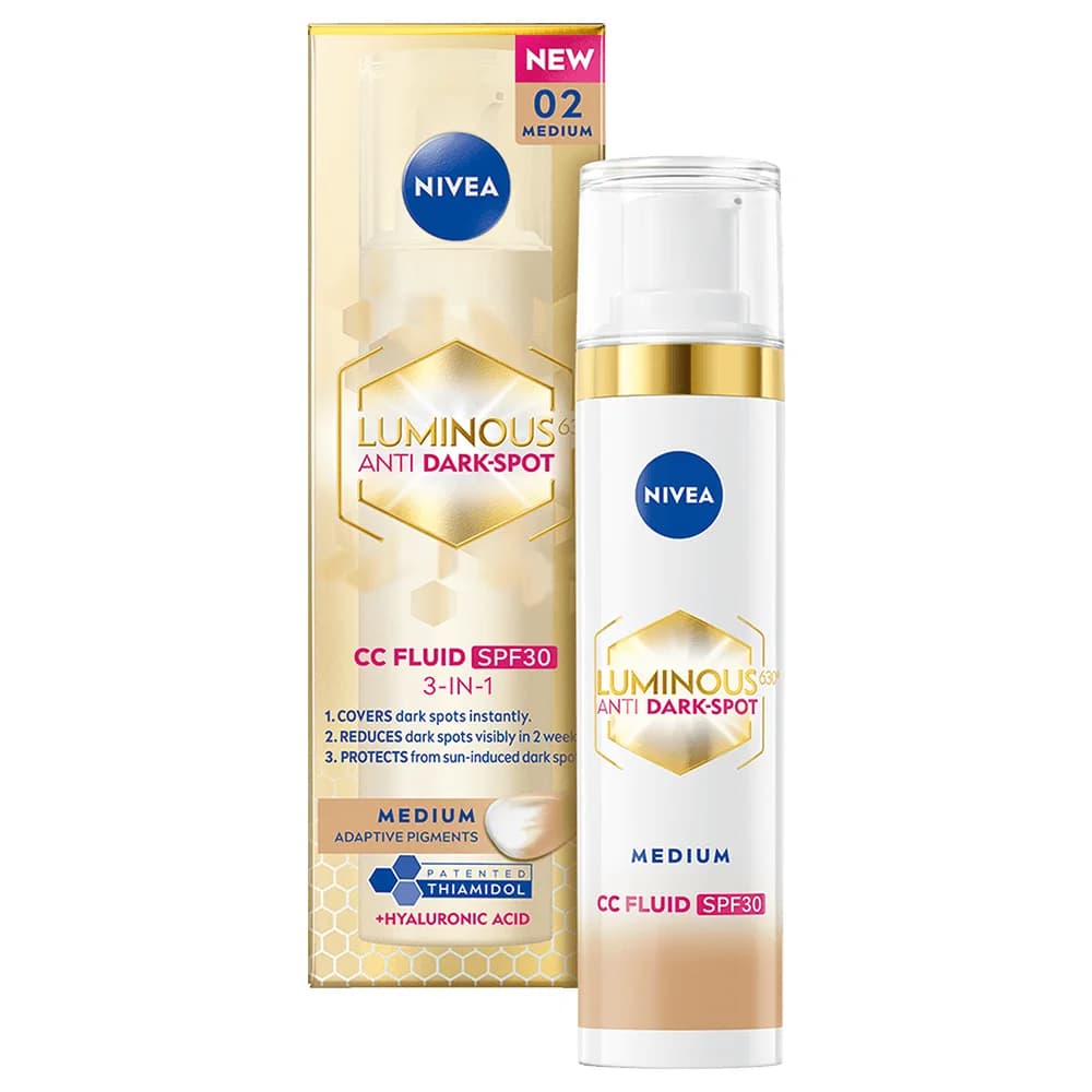 Nivea Luminous 630 Anti Dark-Spot CC Fluid 3-in-1 40 ml 02 Medium från Nivea – köp hos Apotek Hjärtat