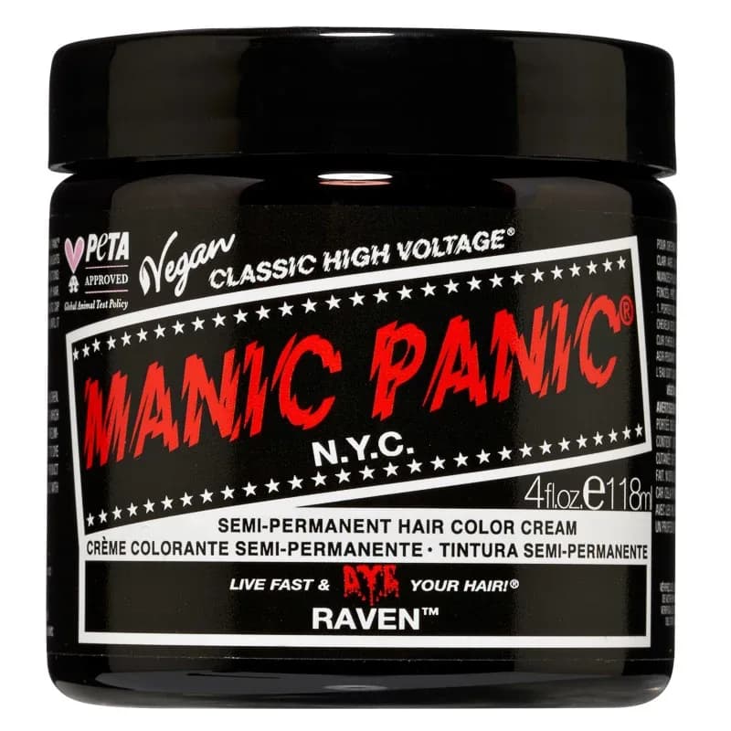 Manic Panic Classic High Voltage Semi-Permanent Hair Color Cream 118 ml Raven från Manic Panic – köp hos Apotek Hjärtat