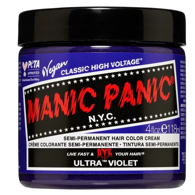 Manic Panic Classic High Voltage Semi-Permanent Hair Color Cream 118 ml Ultra Violet från Manic Panic – köp hos Apotek Hjärtat