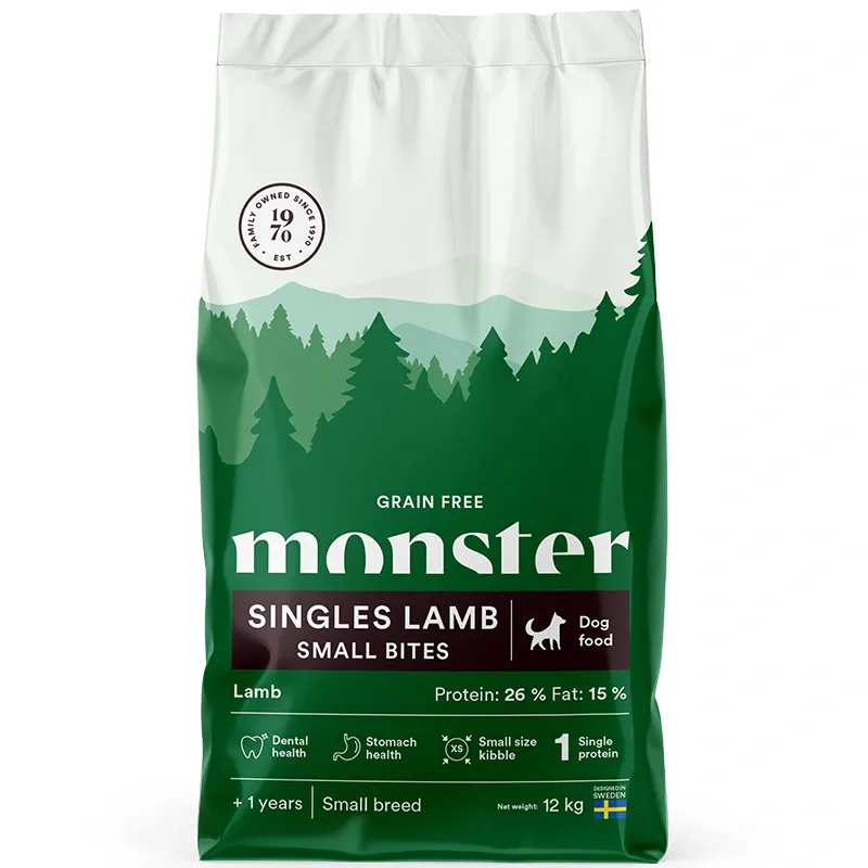 Monster Dog Grain Free Singles Lamb Small Bites 12 kg från Monster – köp hos Apotek Hjärtat