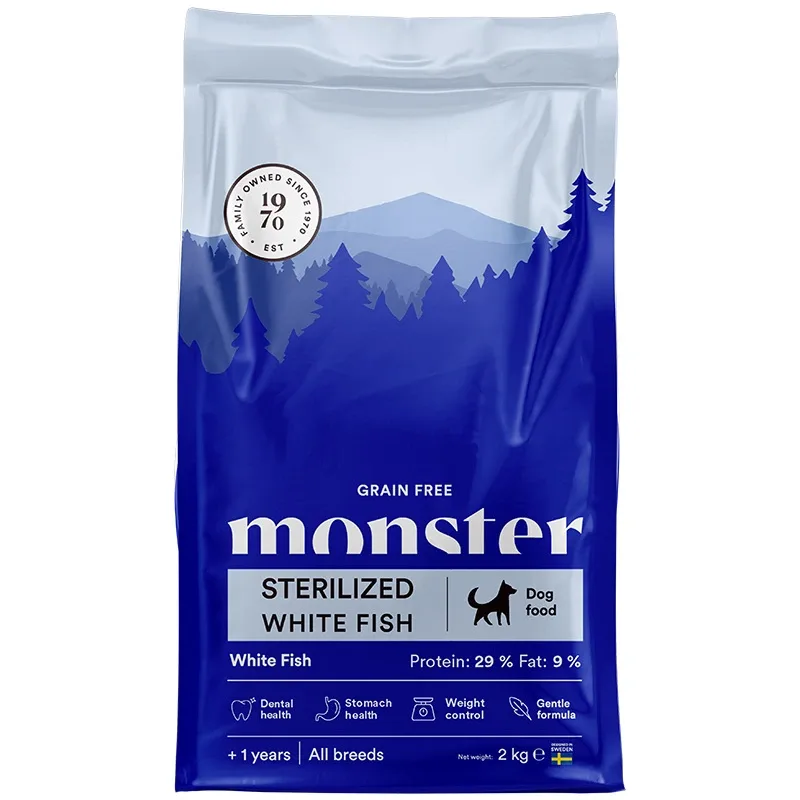 Monster Dog Grain Free Sterilized White Fish 2 kg från Monster – köp hos Apotek Hjärtat