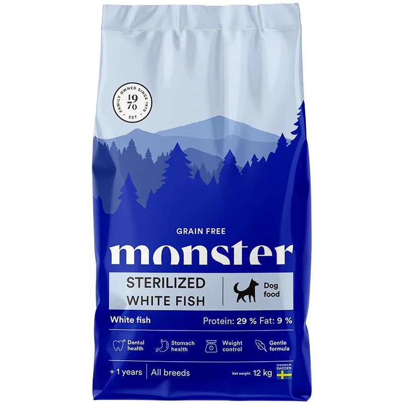 Monster Dog Grain Free Sterilized White Fish 12 kg från Monster – köp hos Apotek Hjärtat